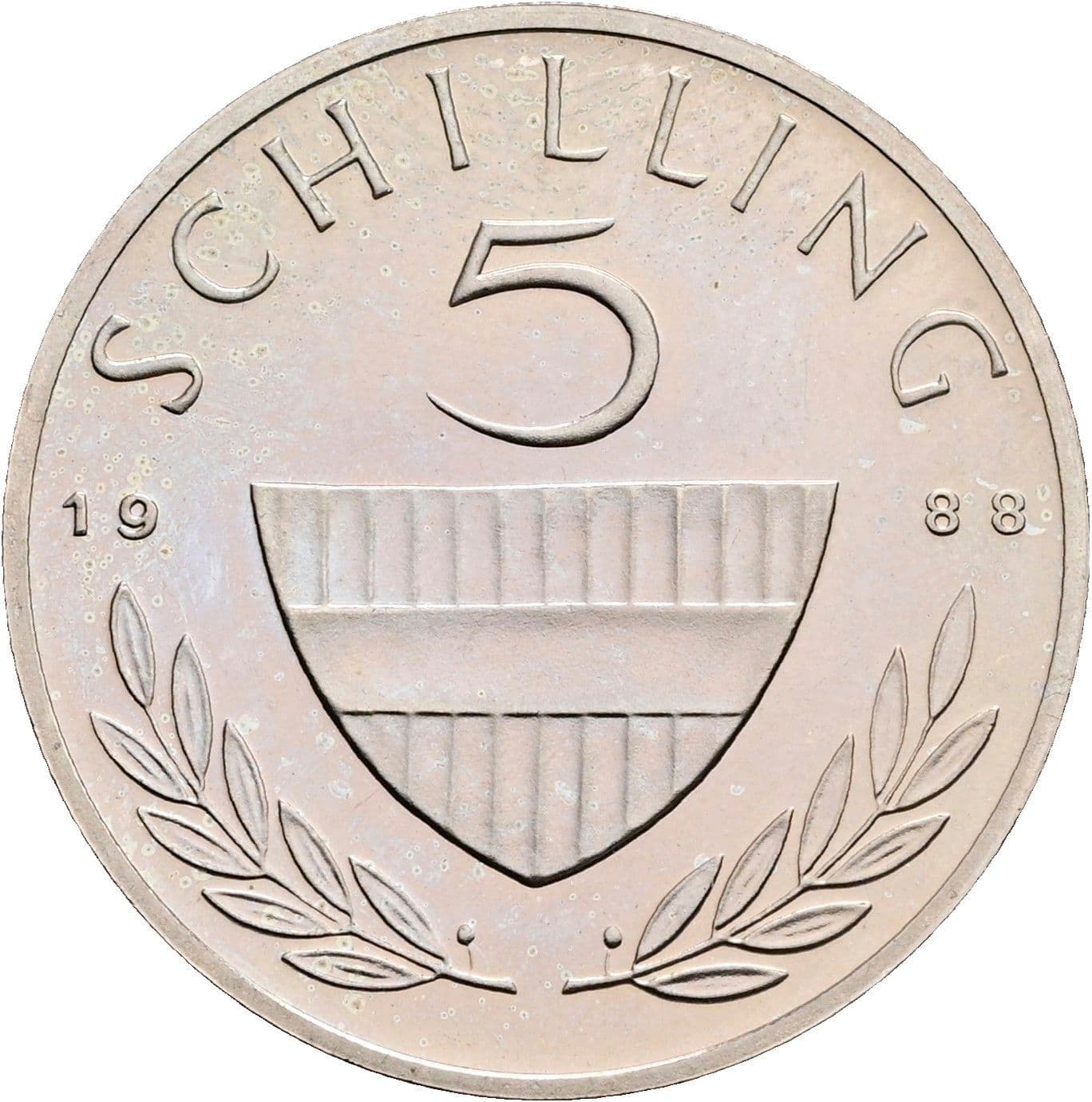 5 Schilling 1988 – Vorderseite