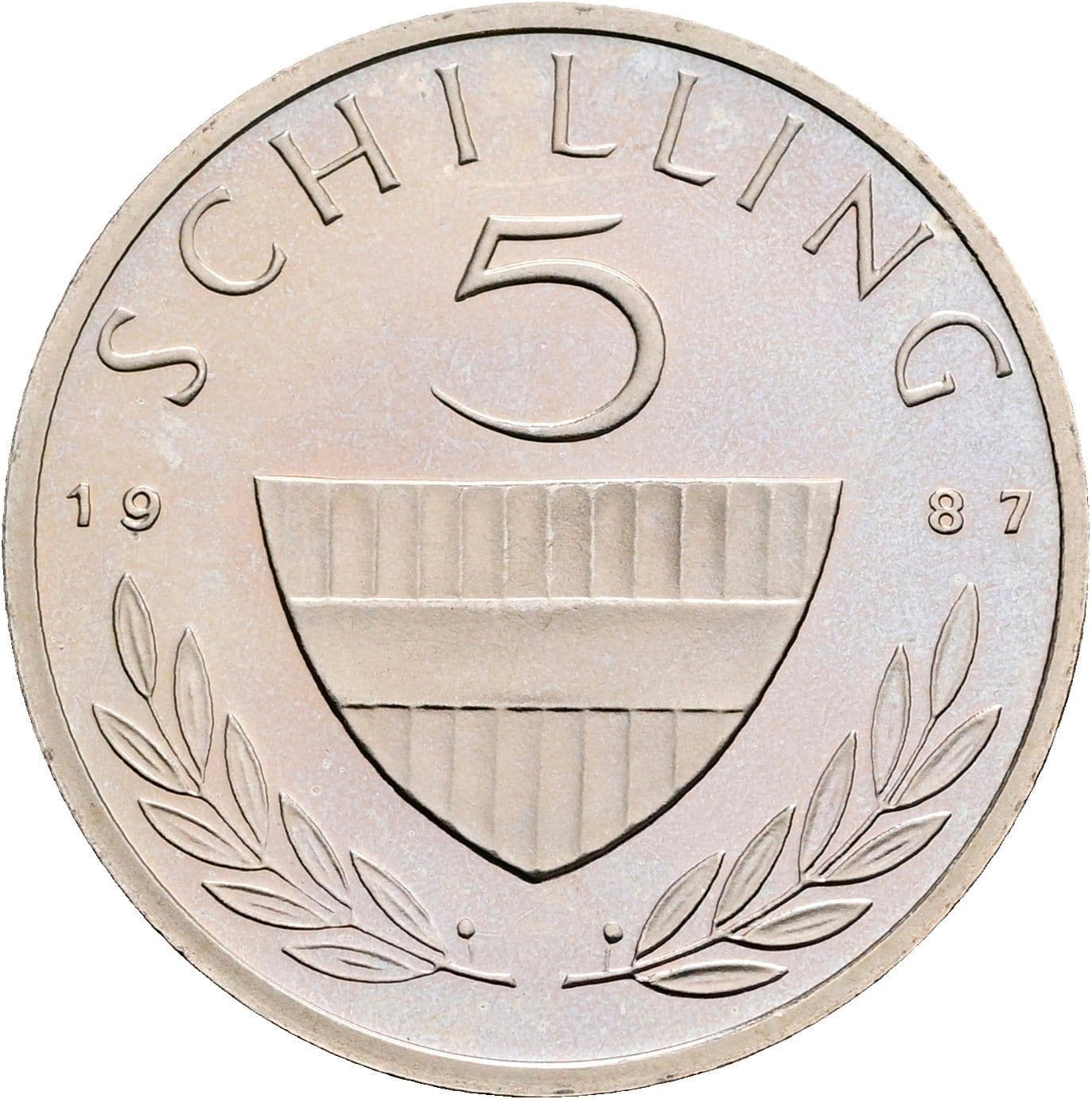5 Schilling 1987 – Vorderseite