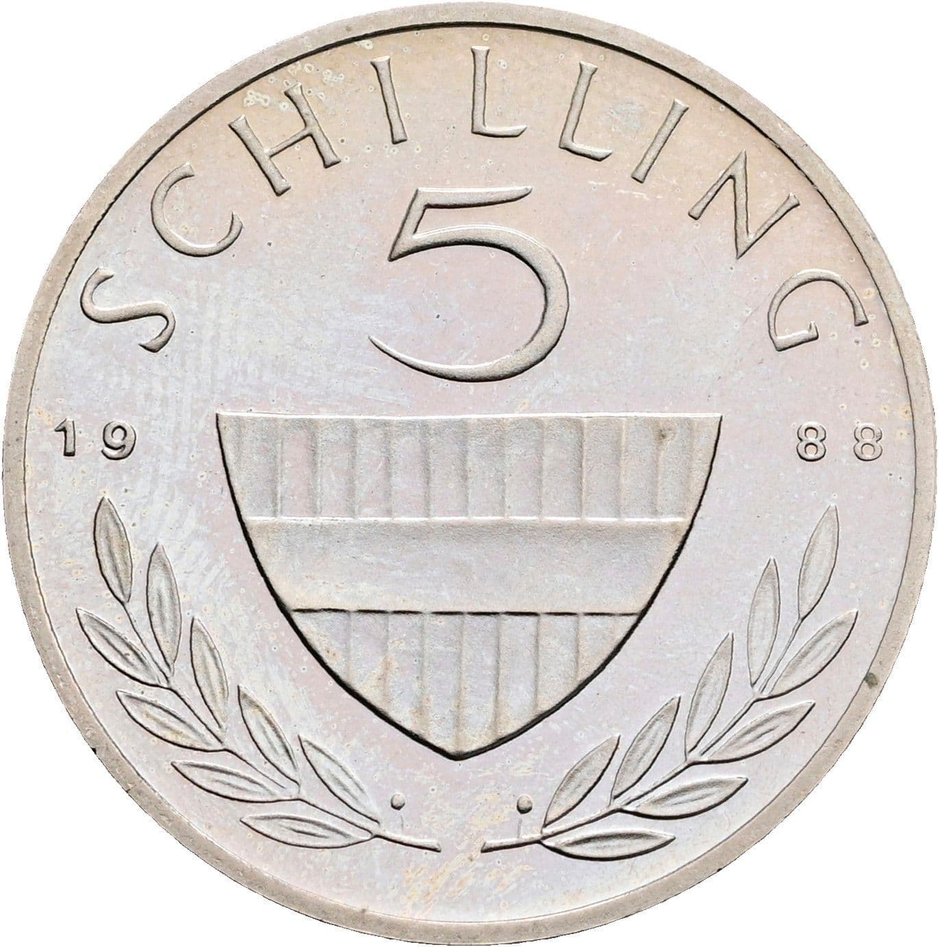 5 Schilling 1988 – Vorderseite