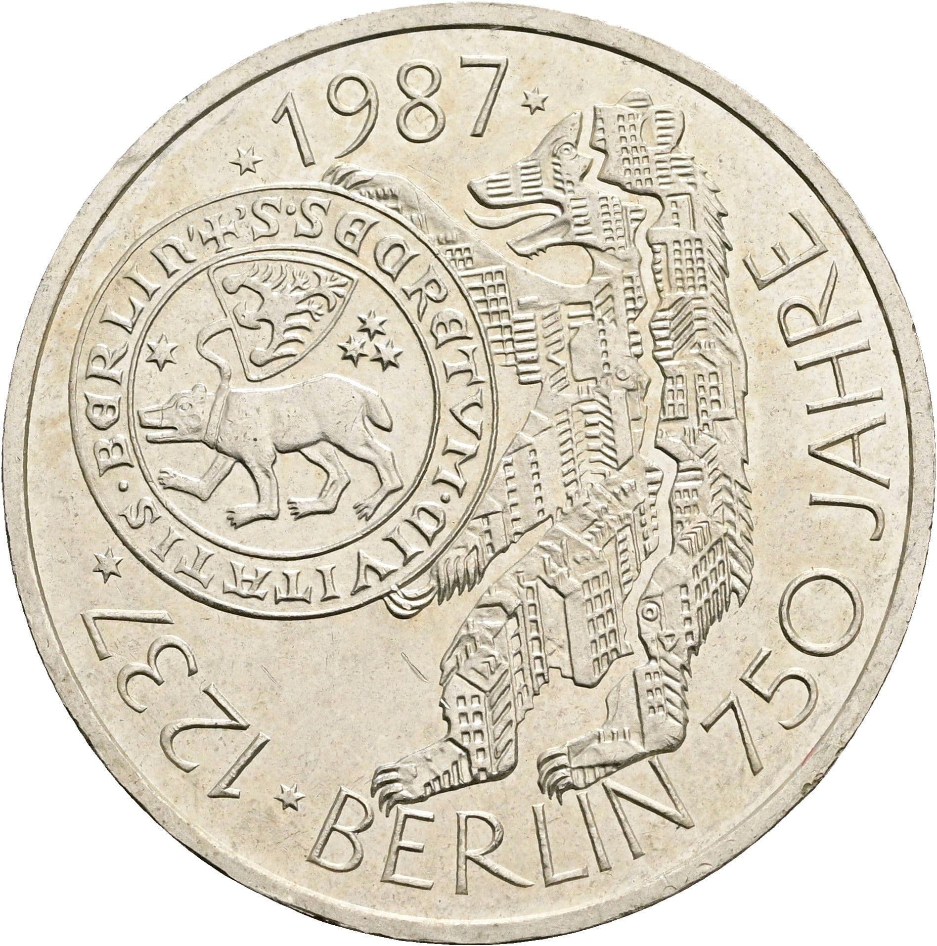 10 Deutsche Mark 1987 J – Vorderseite