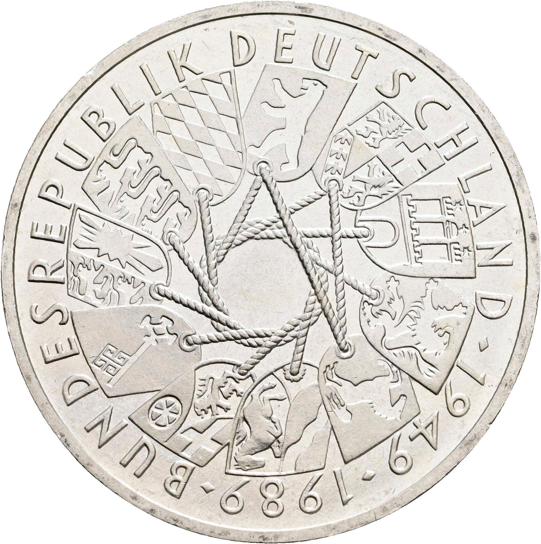 10 Deutsche Mark 1989 G – Vorderseite