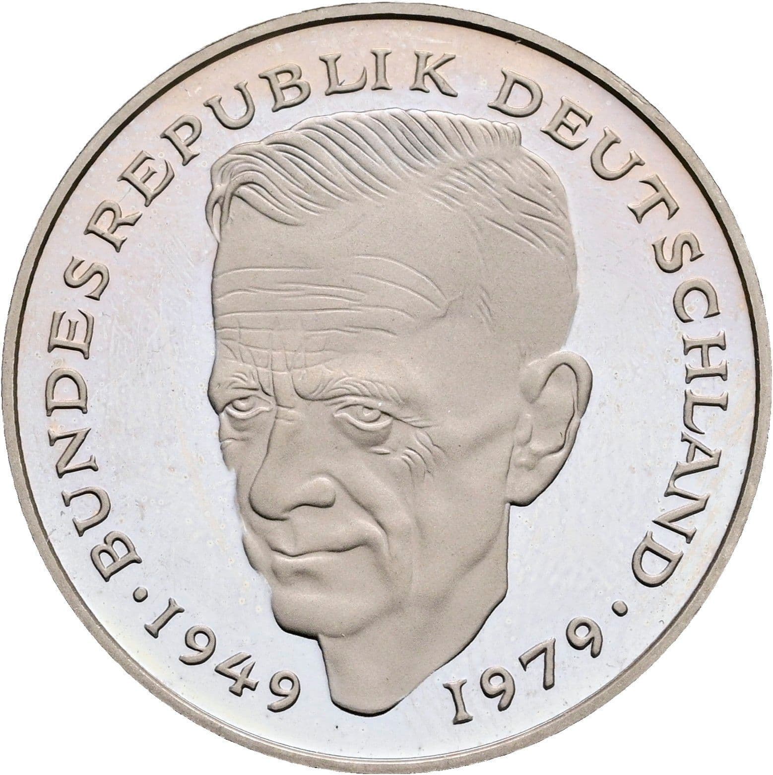 2 Deutsche Mark 1991 A – Vorderseite