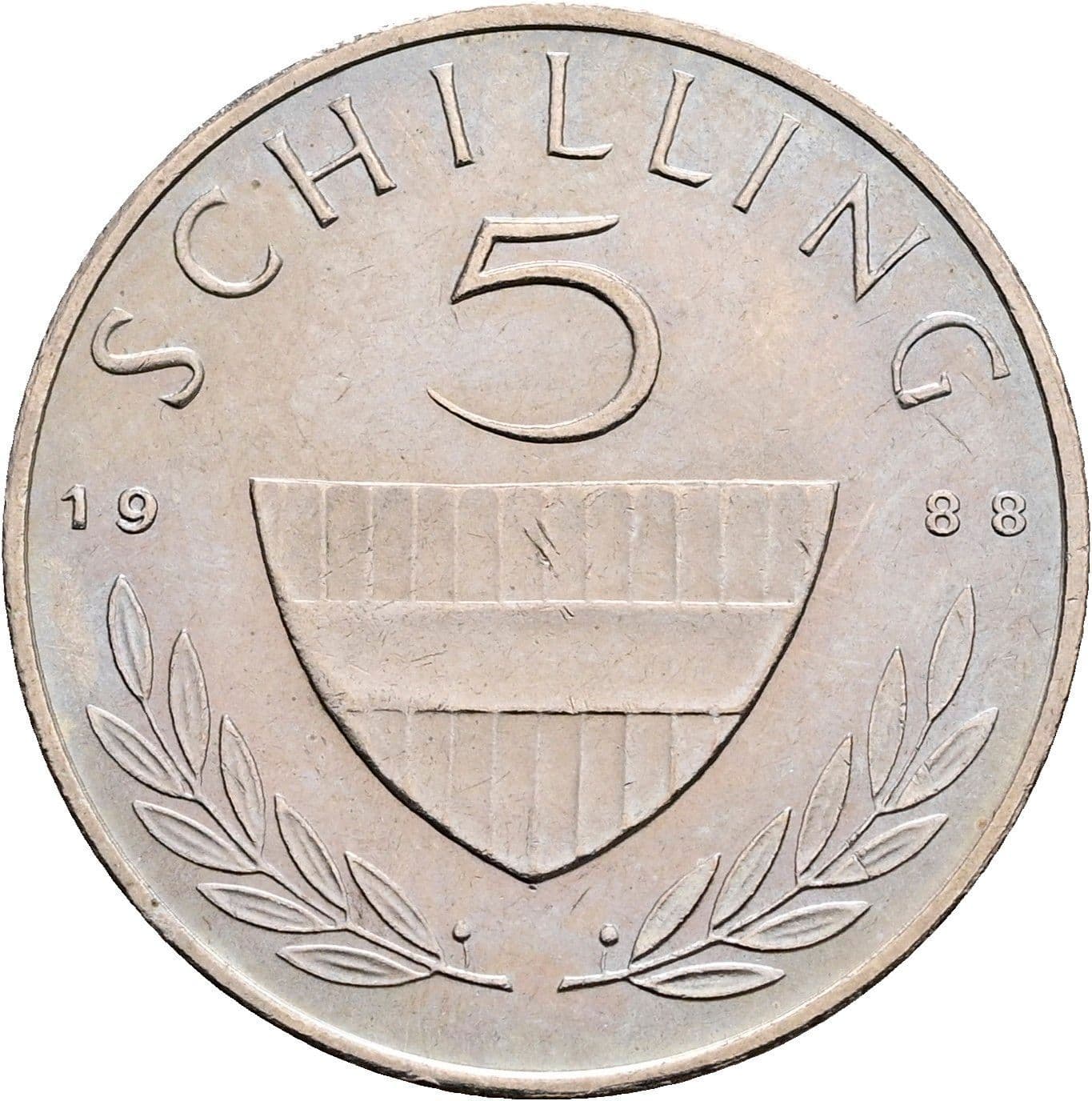 5 Schilling 1988 – Vorderseite