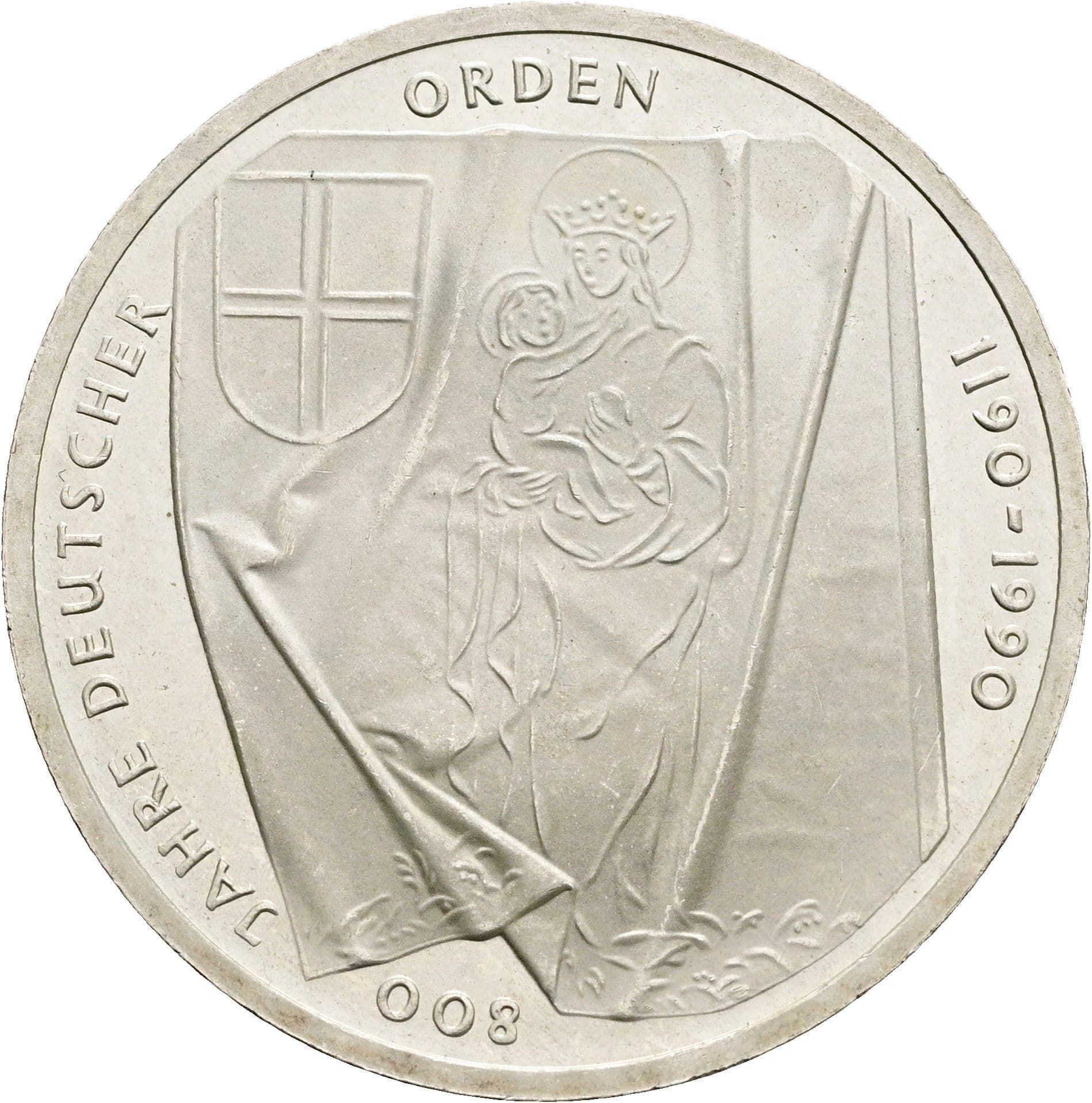 10 Deutsche Mark 1990 J – Vorderseite