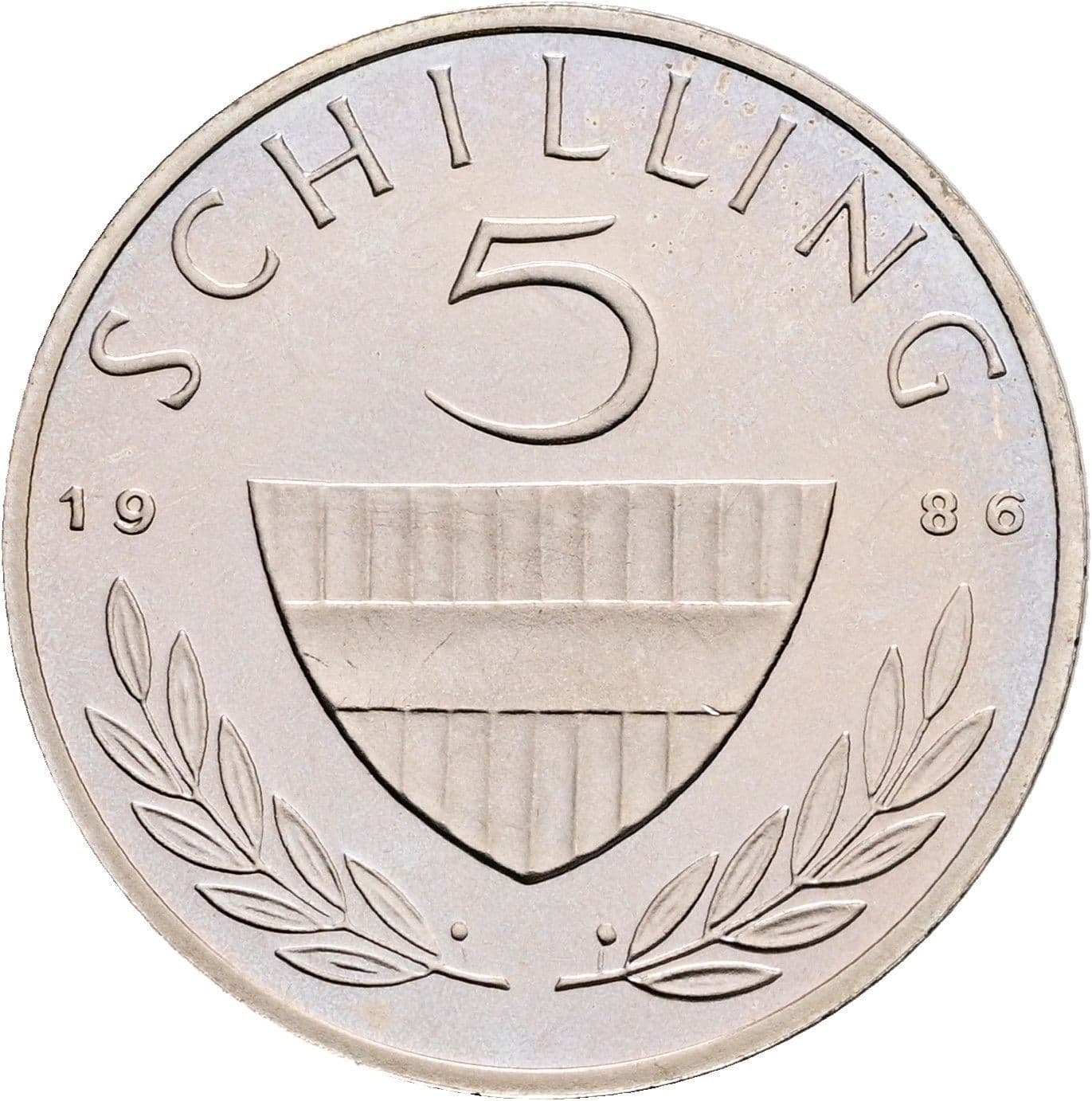 5 Schilling 1986 – Vorderseite
