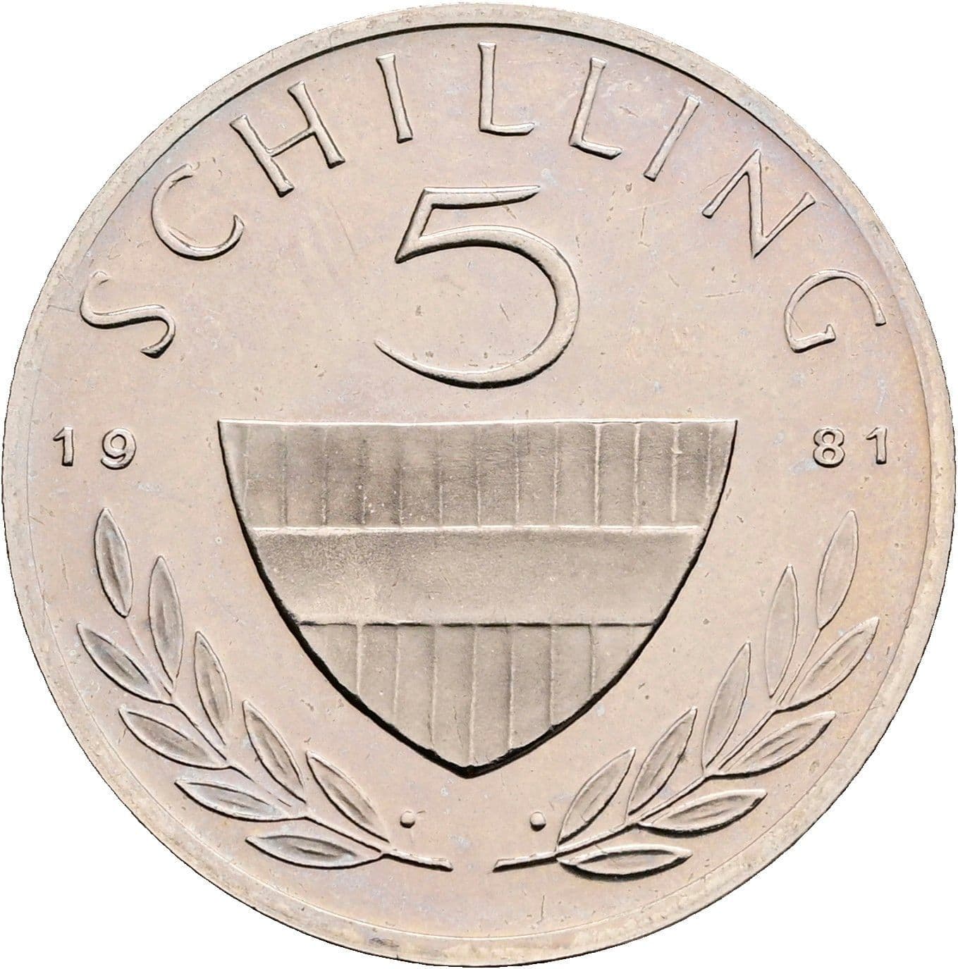 5 Schilling 1981 – Vorderseite