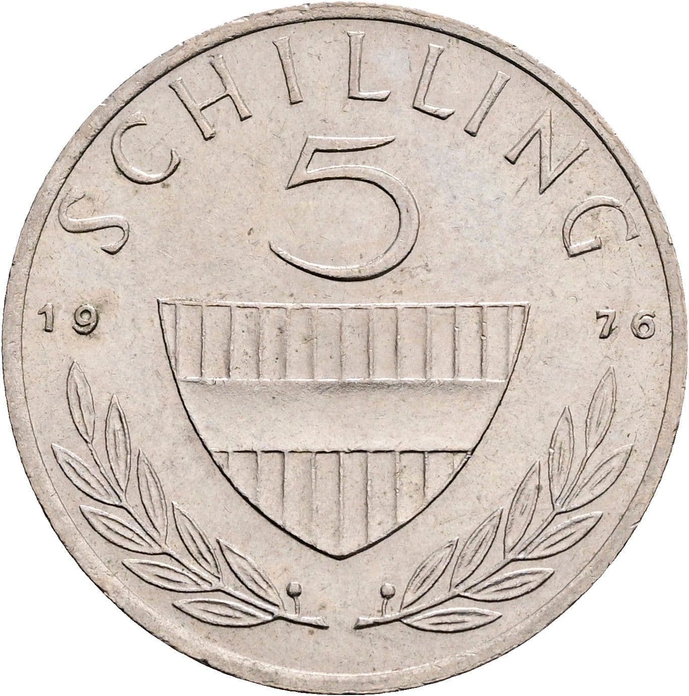 5 Schilling 1976 – Vorderseite