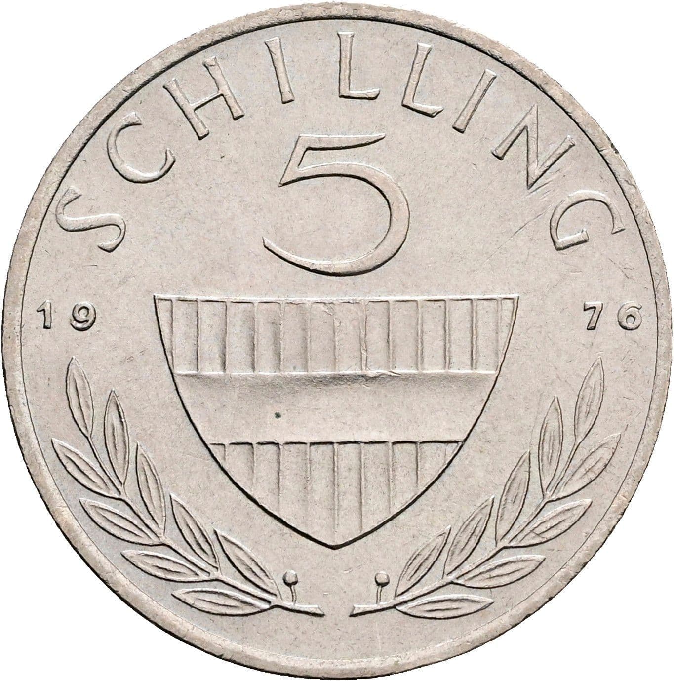 5 Schilling 1976 – Vorderseite