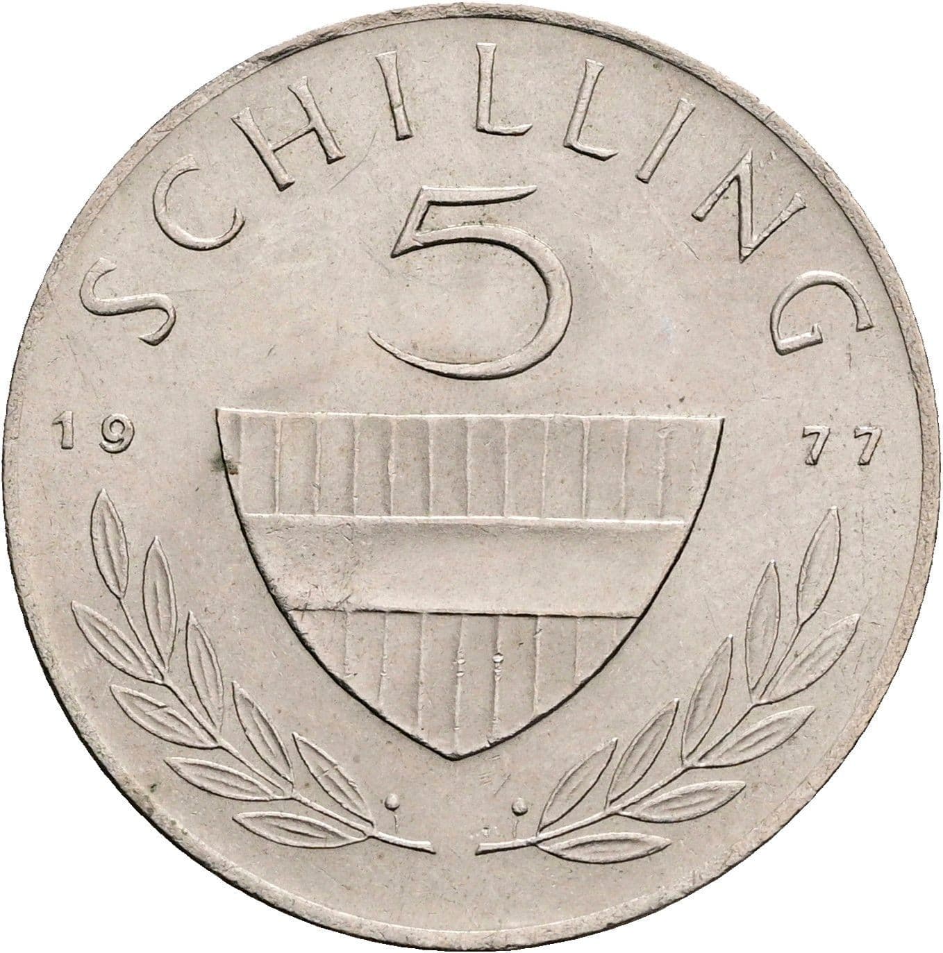 5 Schilling 1977 – Vorderseite