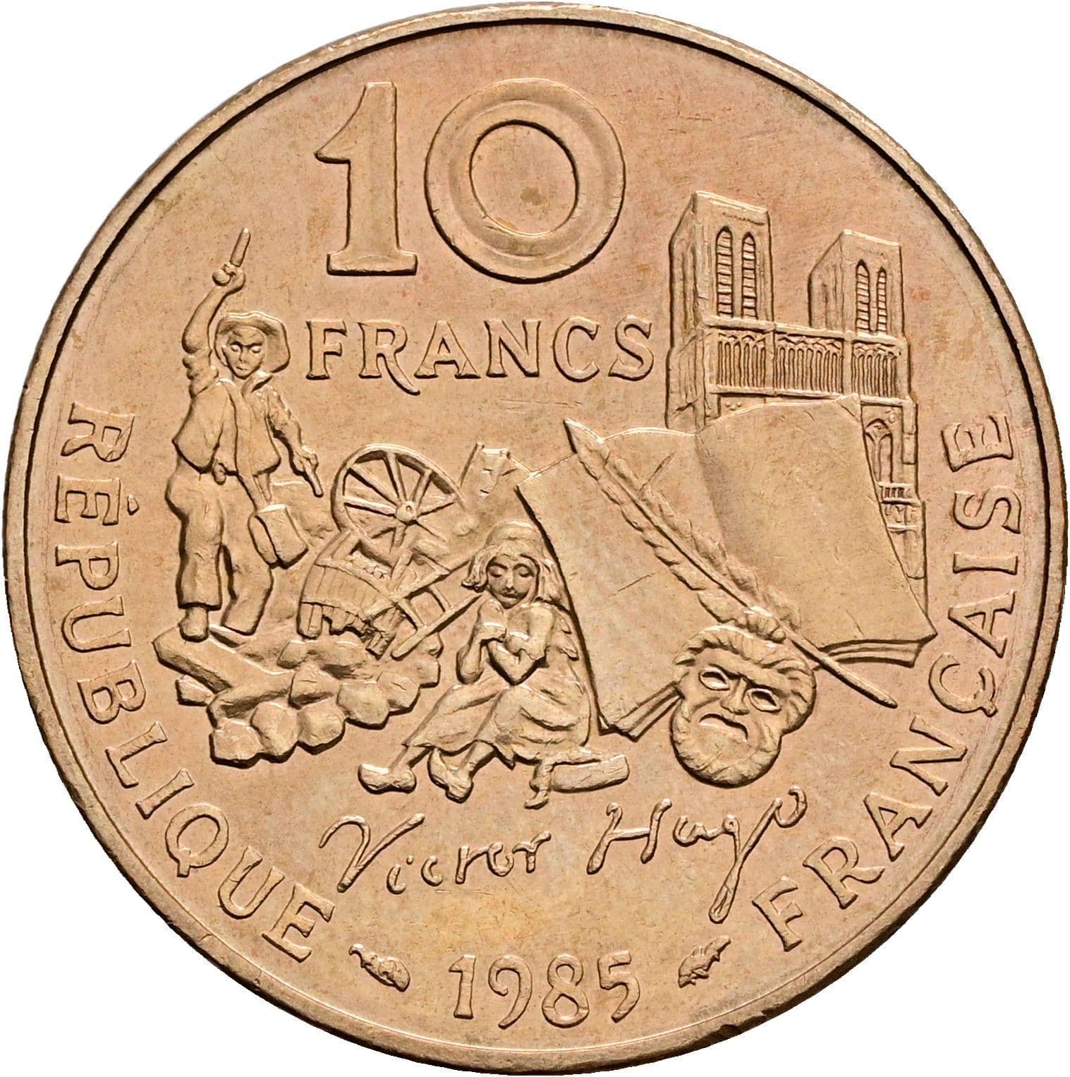 10 Francs 1985 – Rückseite