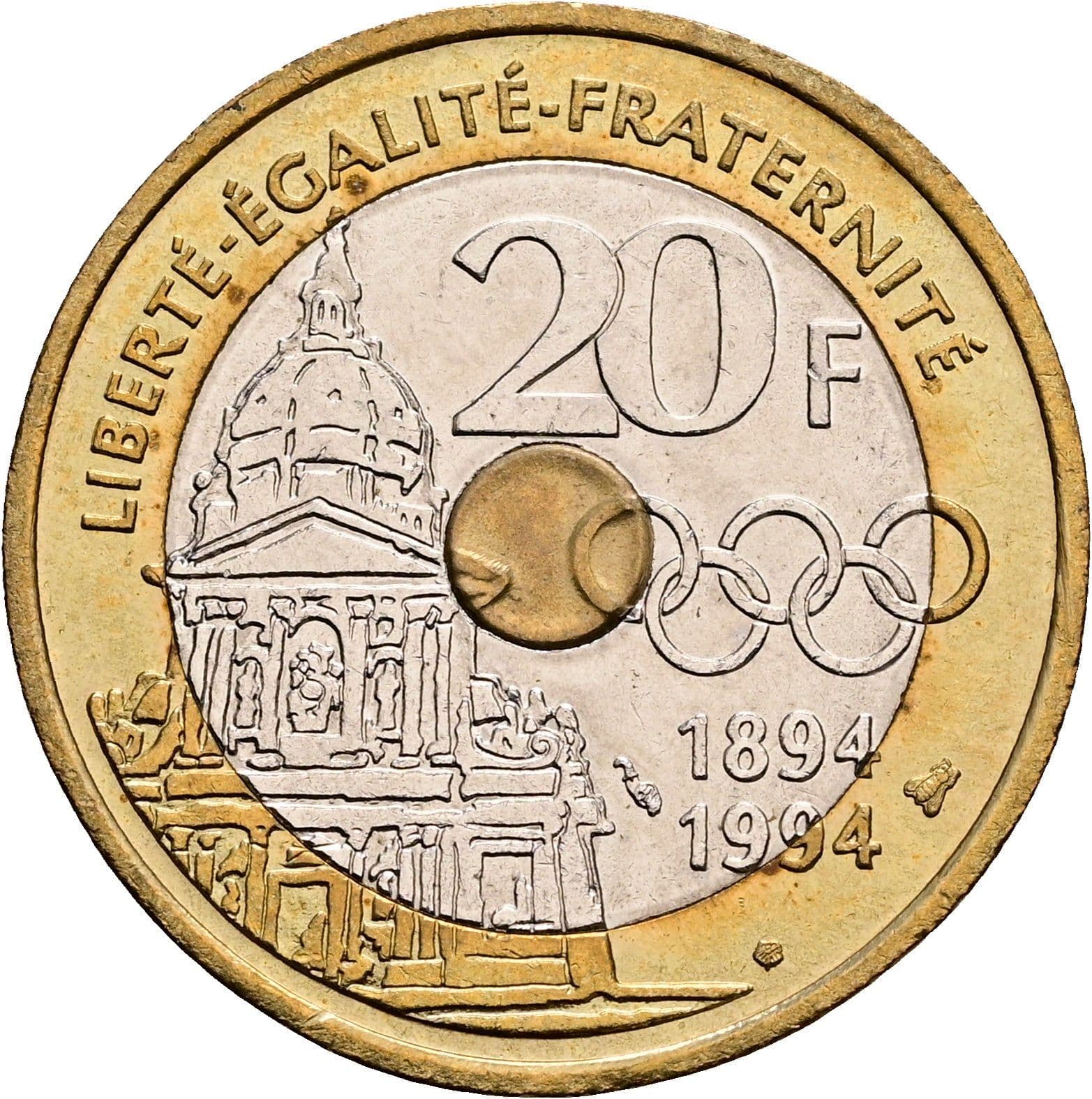 20 Francs 1994 – Rückseite
