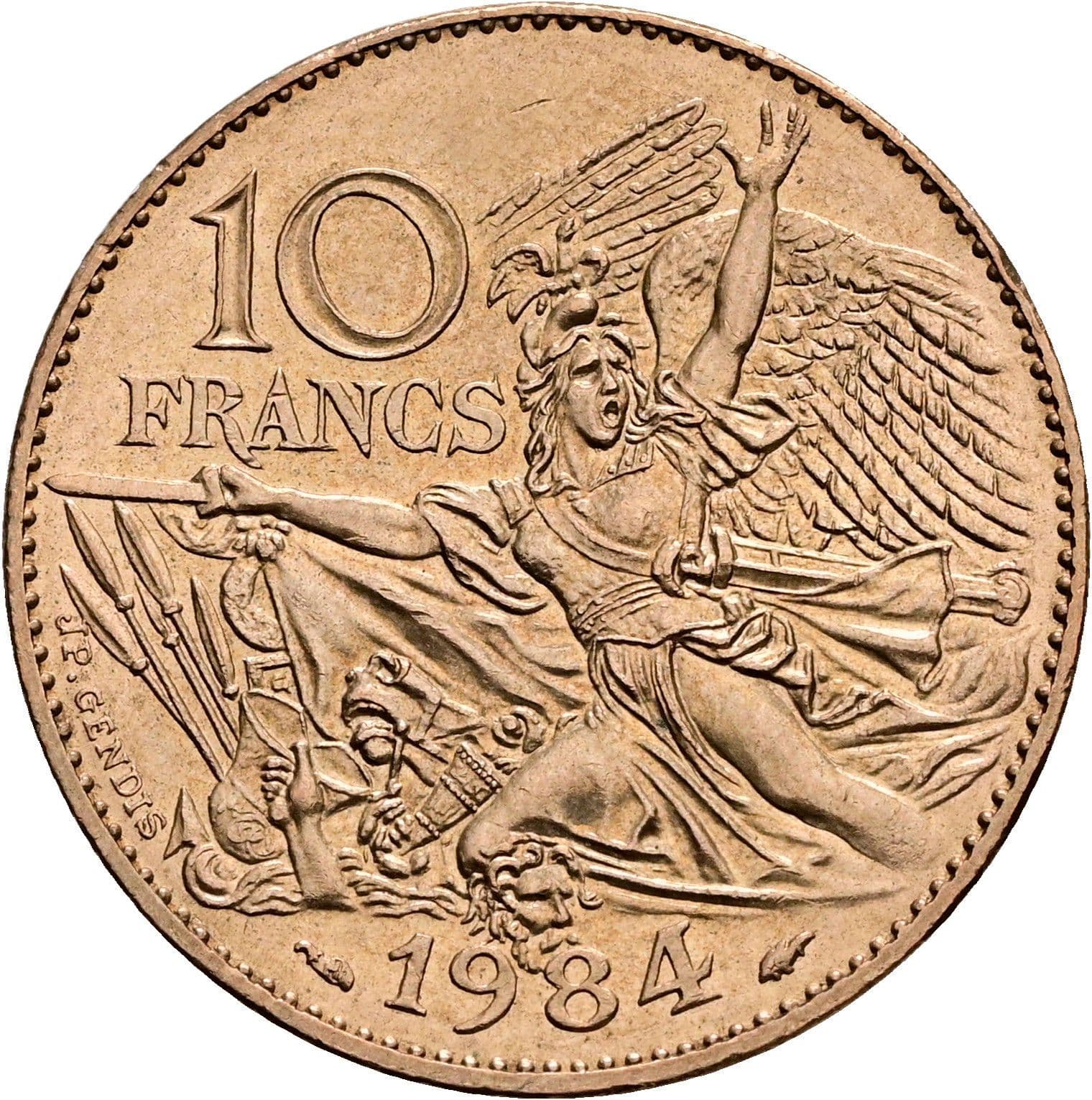 10 Francs 1984 – Rückseite