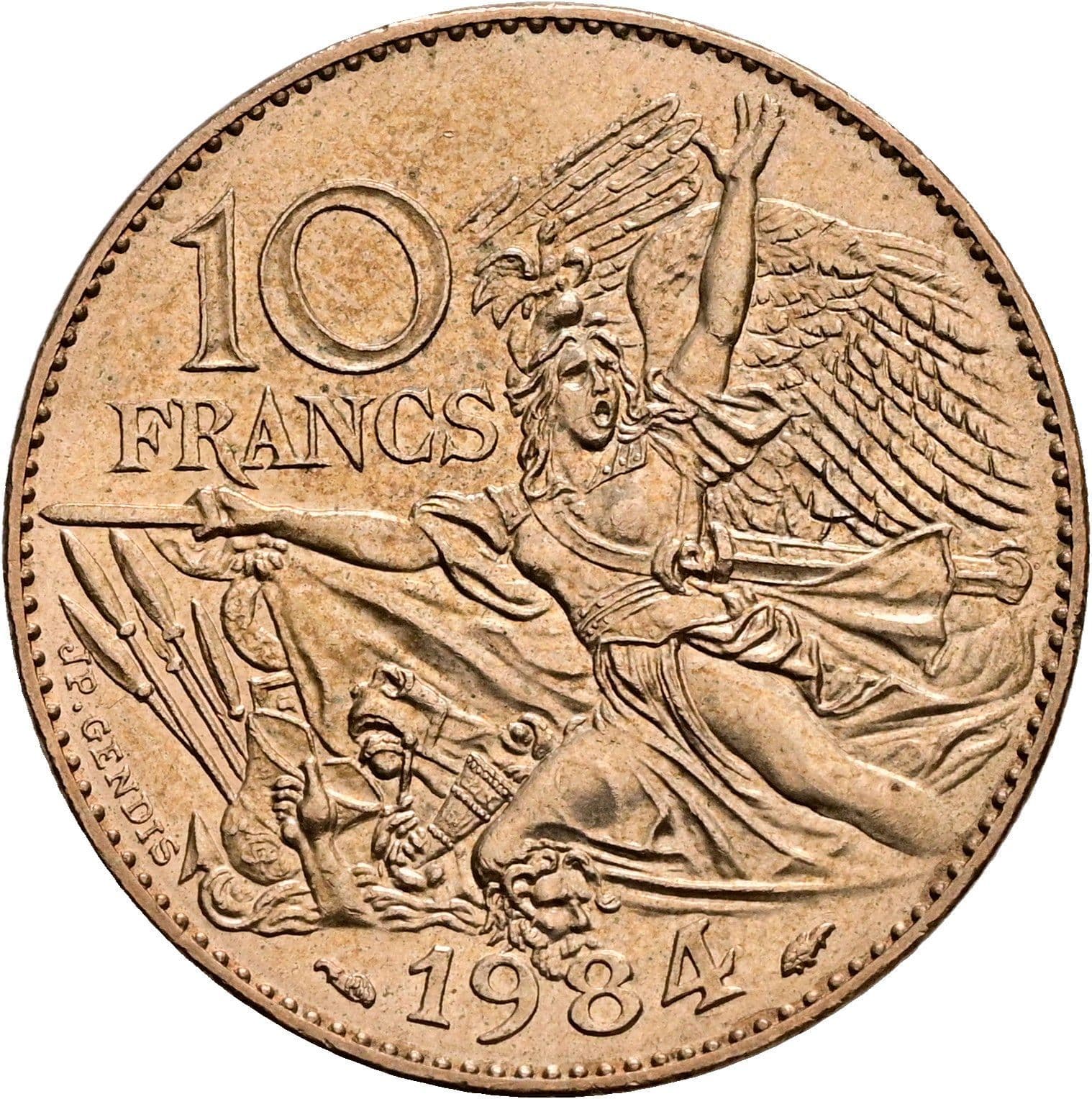 10 Francs 1984 – Rückseite