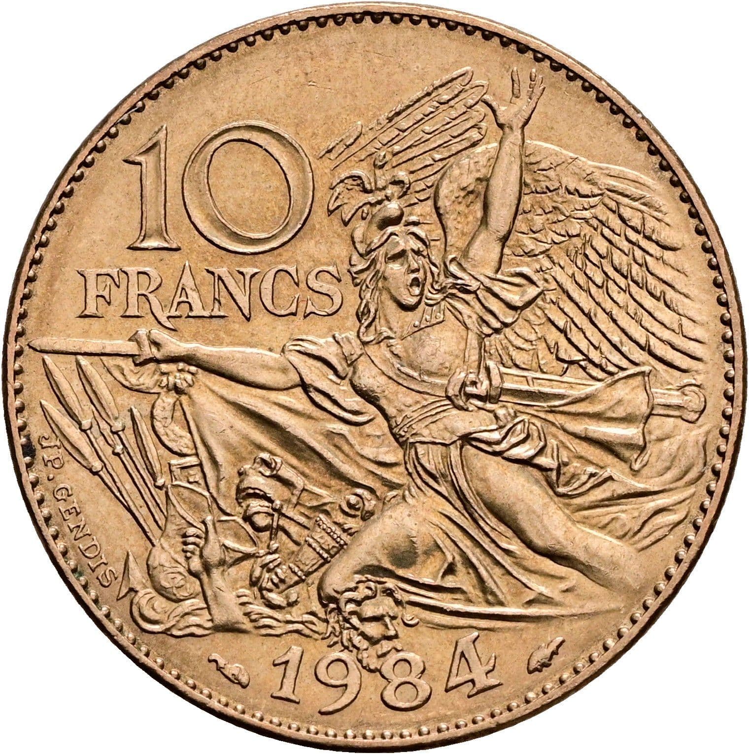 10 Francs 1984 – Rückseite