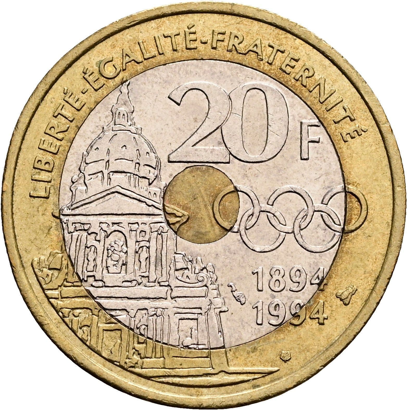 20 Francs 1994 – Rückseite