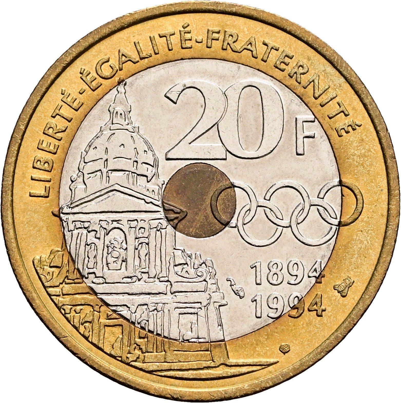 20 Francs 1994 – Rückseite