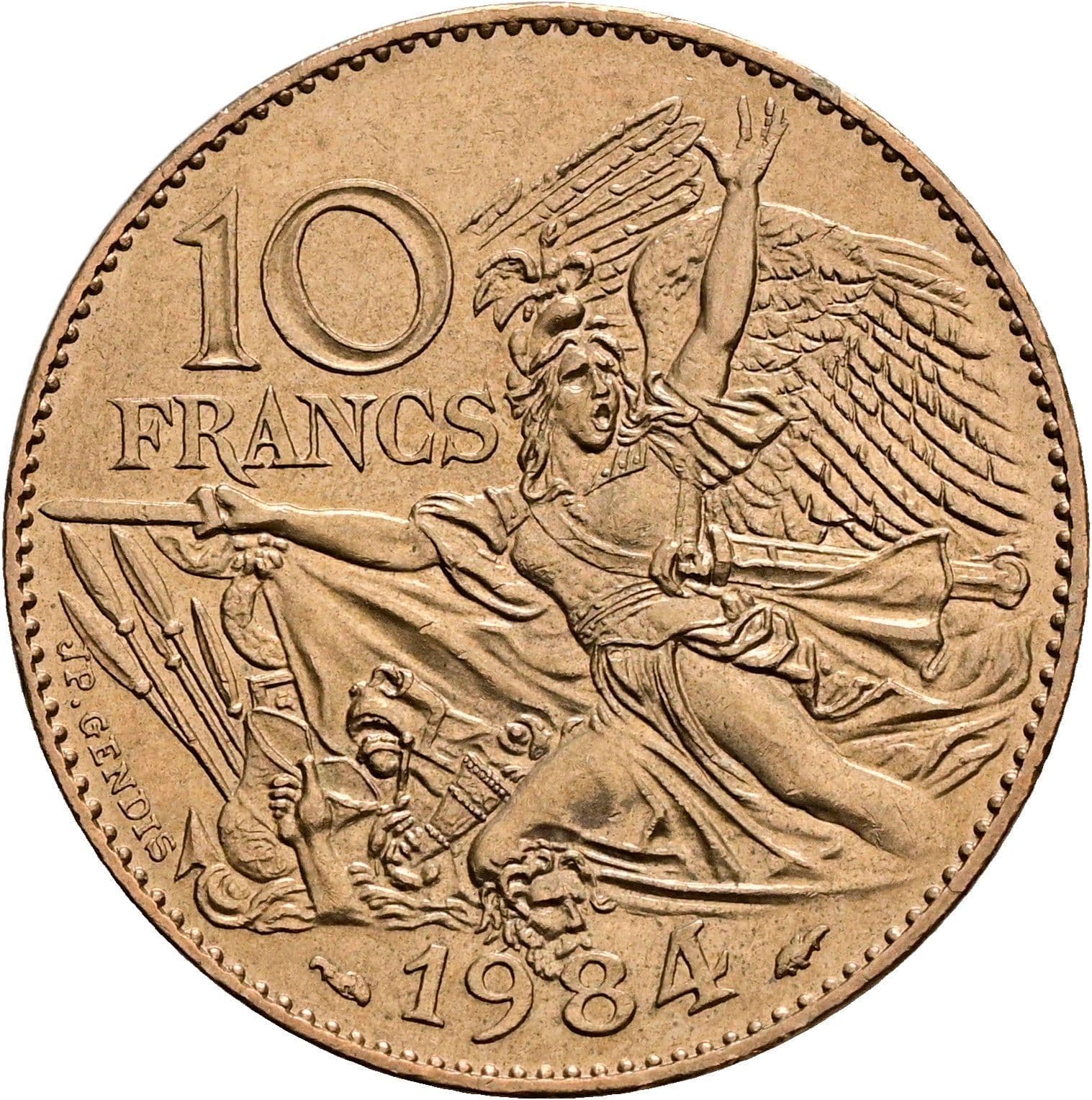 10 Francs 1984 – Rückseite
