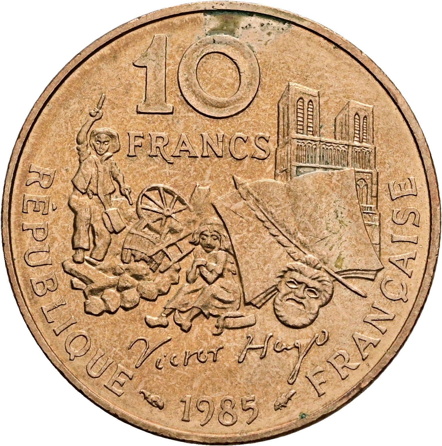 10 Francs 1985 – Rückseite