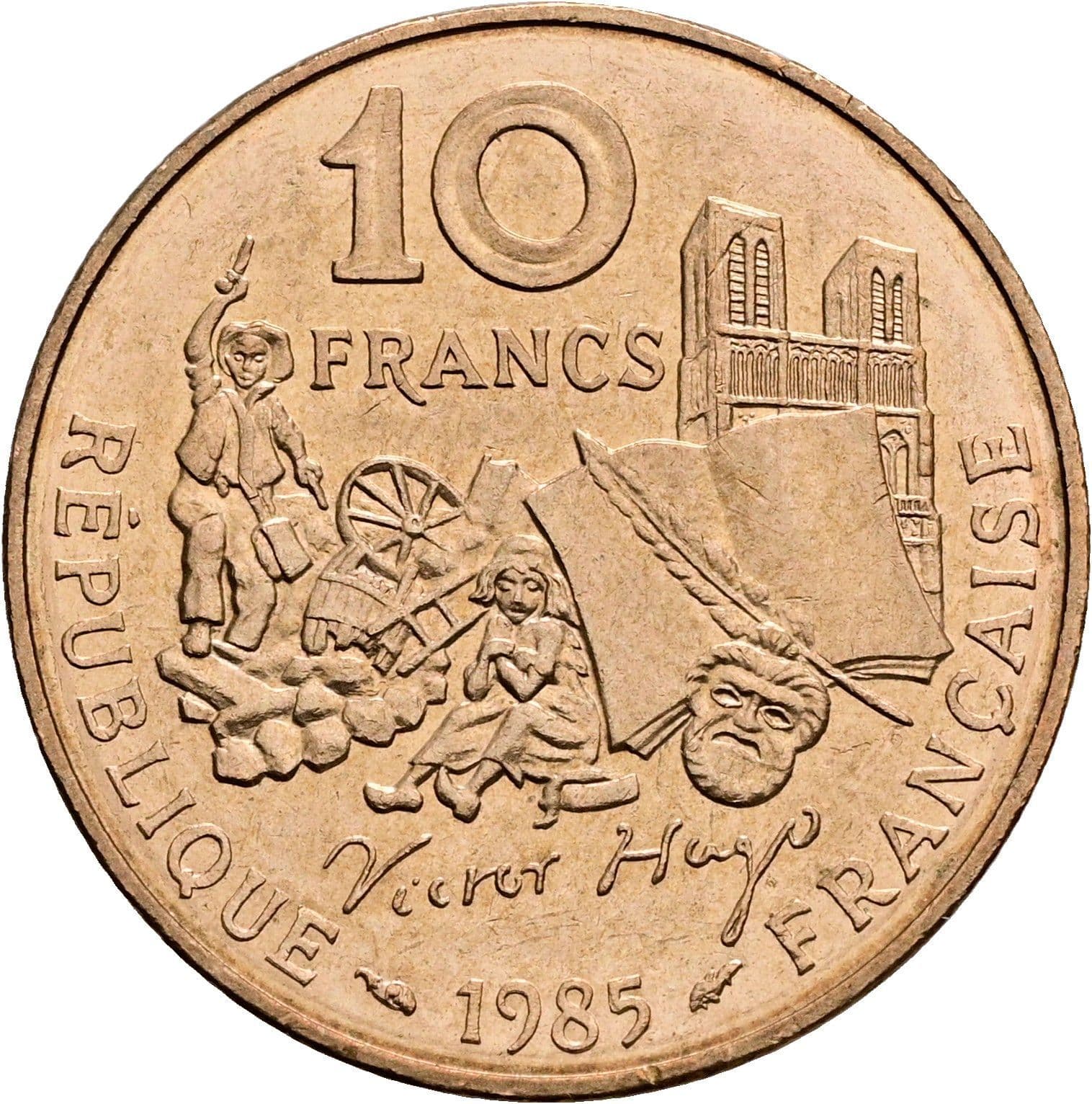 10 Francs 1985 – Rückseite