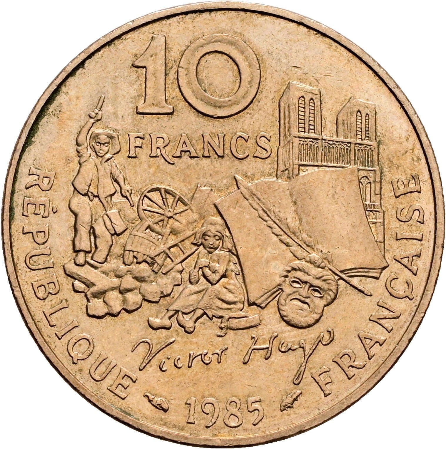 10 Francs 1985 – Rückseite