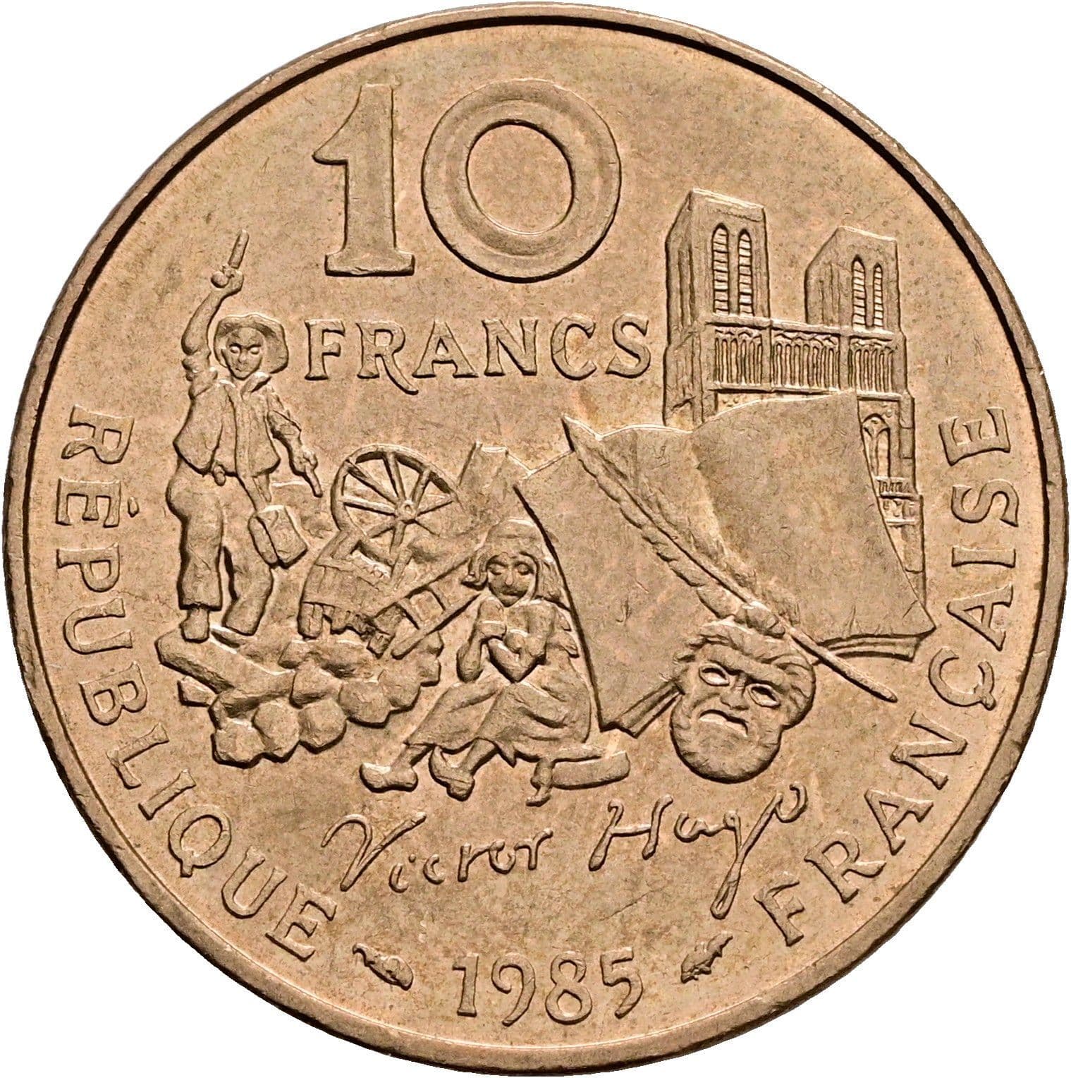 10 Francs 1985 – Rückseite