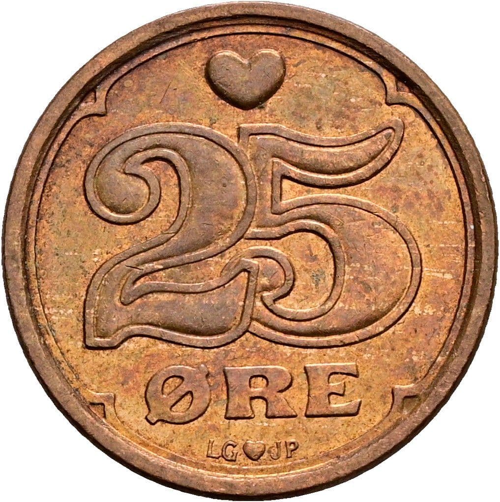 25 Öre 1990 – Vorderseite