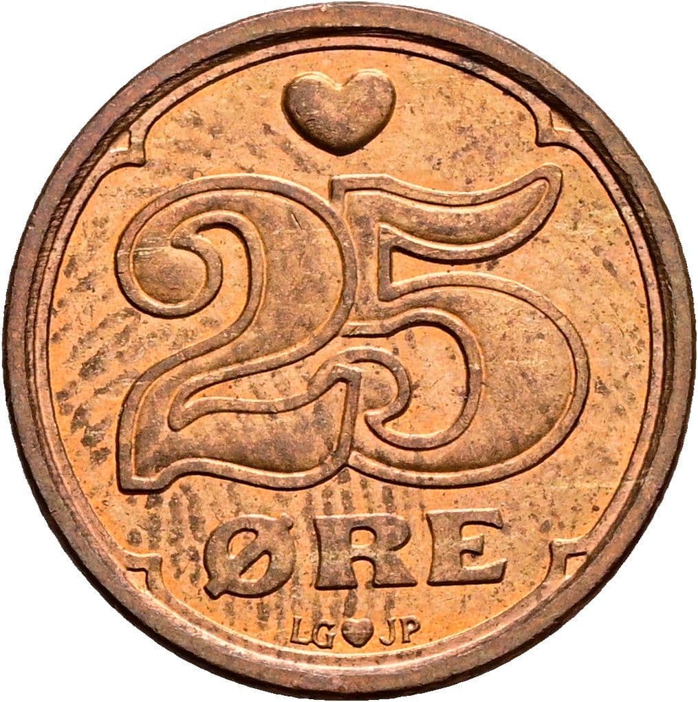 25 Öre 1990 – Vorderseite