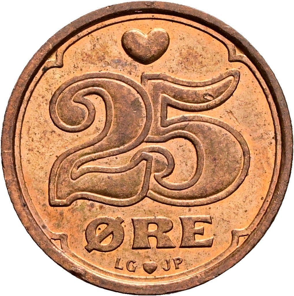 25 Öre 1995 – Vorderseite