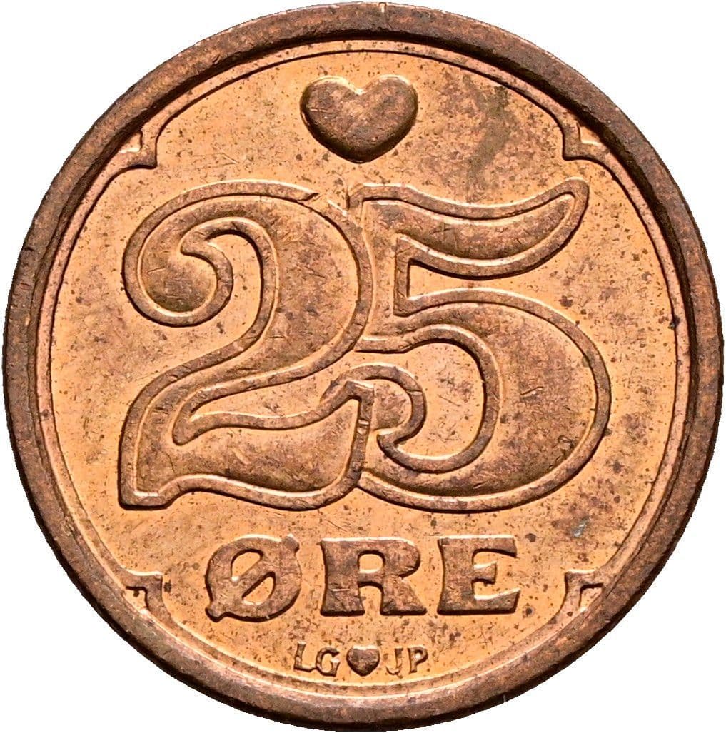 25 Öre 1990 – Vorderseite