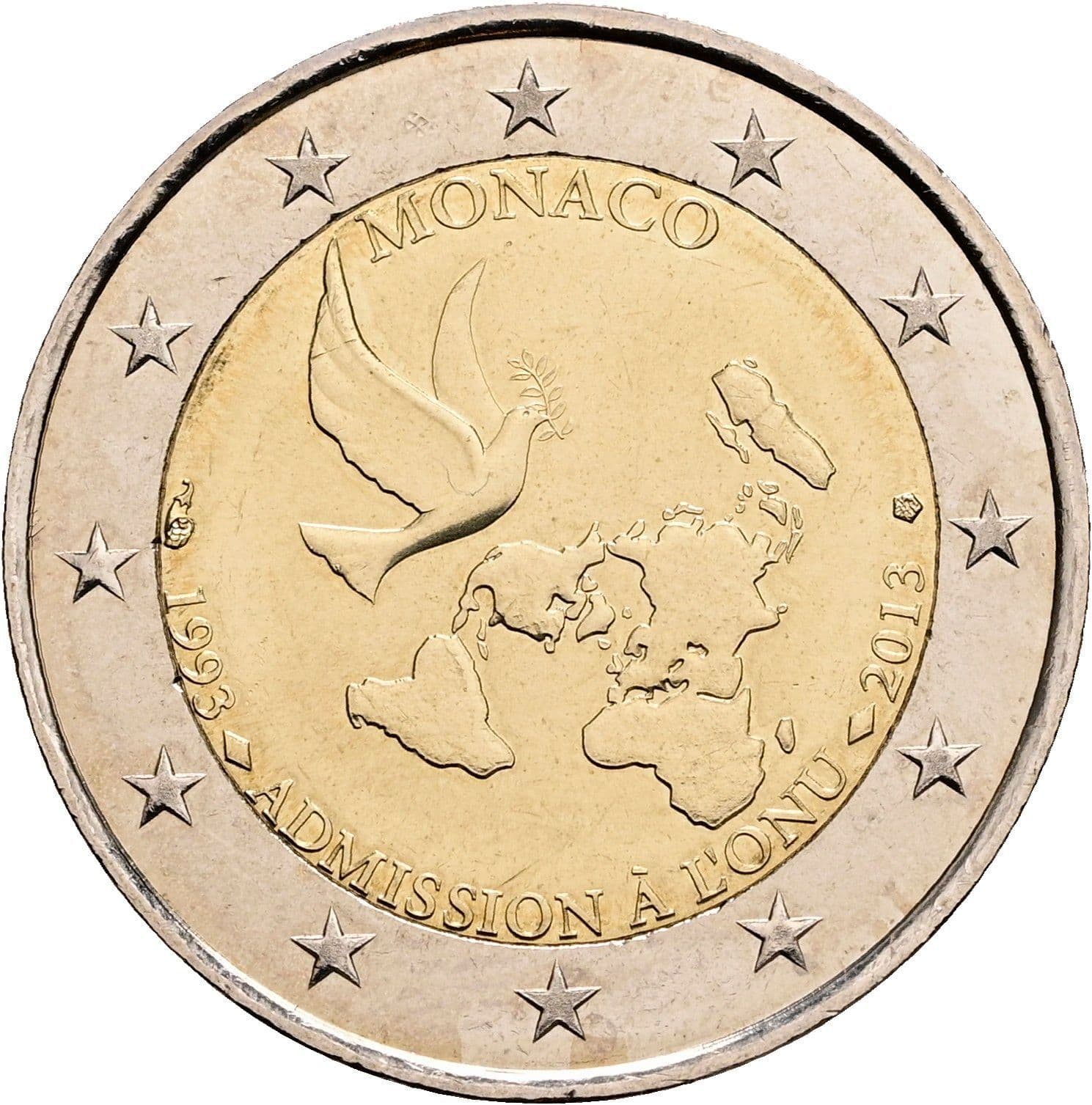 2 Euro (20 Jahre UN-Mitgliedschaft)