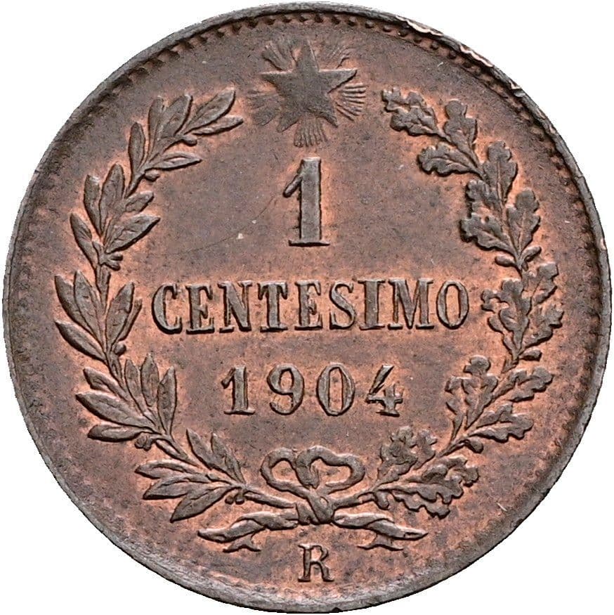 1 Centesimo Victor Emmanuel III. (1900-1946) 1904 R – Rückseite