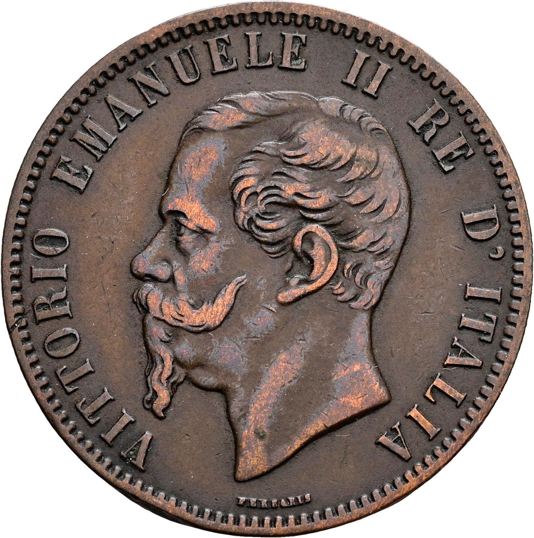 10 Centesimi Vittorio Emanuele II. 1861-1878 1863 – Vorderseite