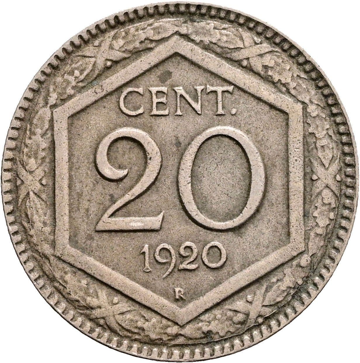 20 Centesimi Vittorio Emanuele III. 1900-1946 1920 – Vorderseite