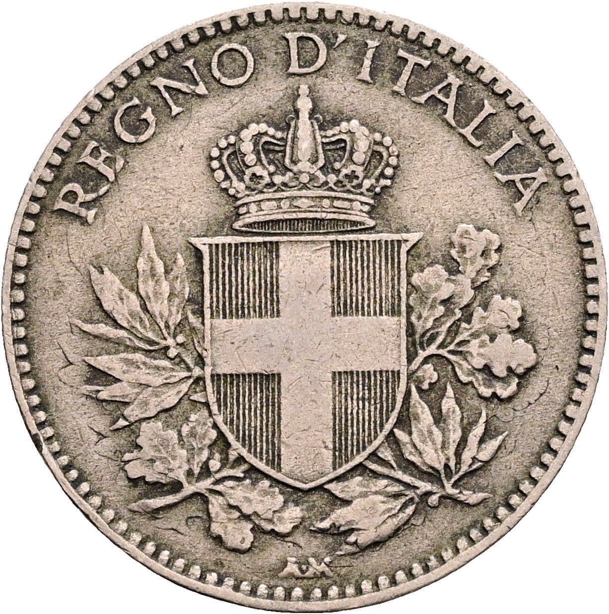 20 Centesimi Vittorio Emanuele III. 1900-1946 1918 – Rückseite