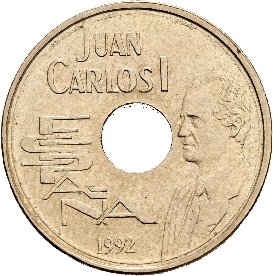 25 Pesetas 1992 – Rückseite