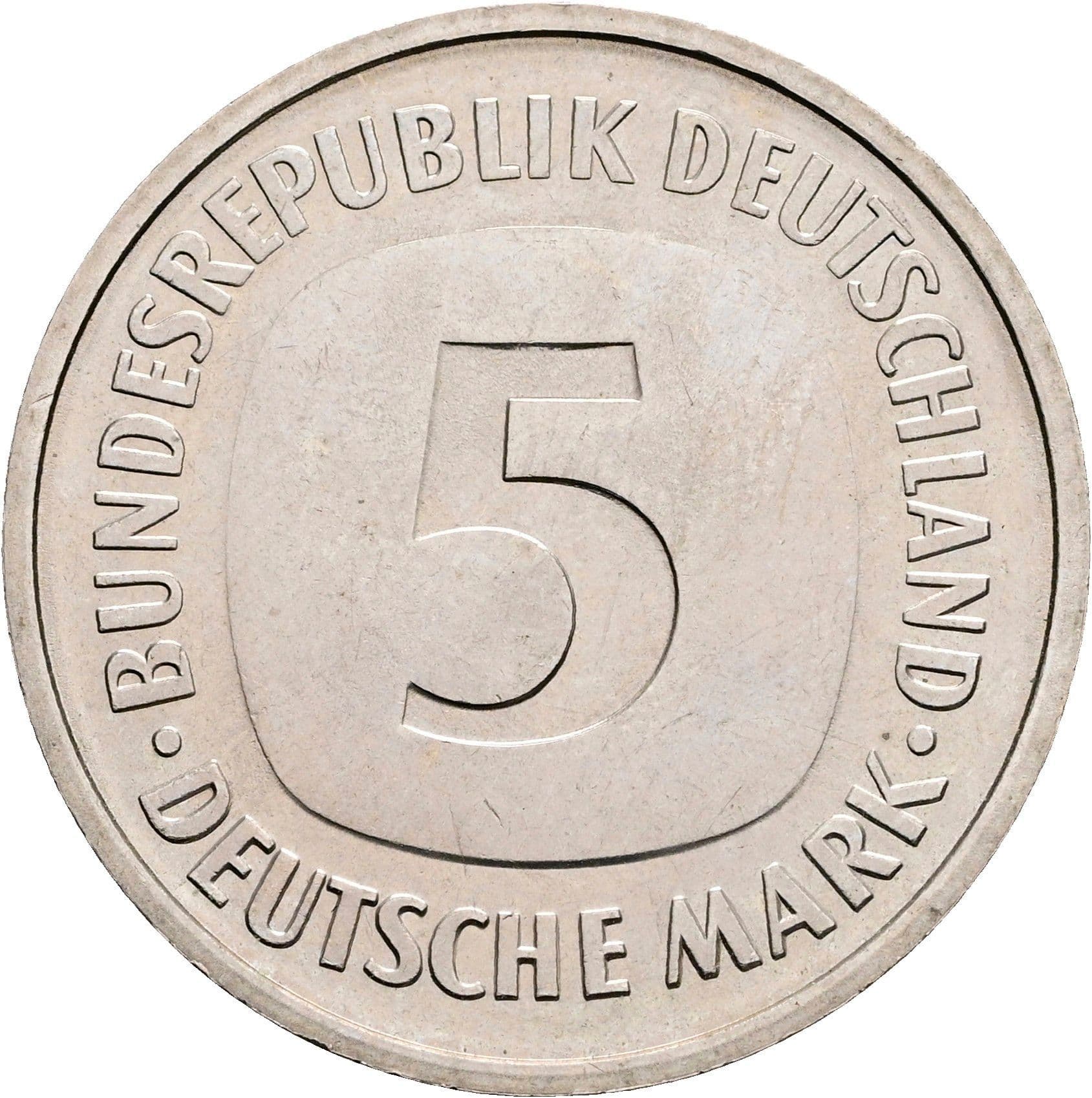 5 Deutsche Mark 1984 D – Vorderseite