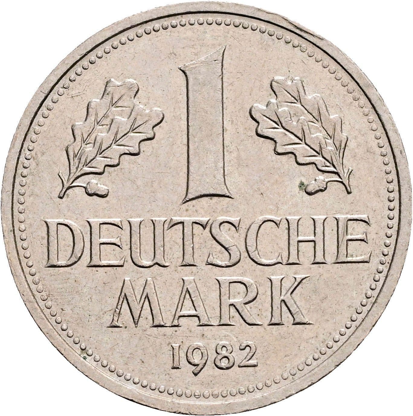 1 Deutsche Mark 1982 G – Vorderseite
