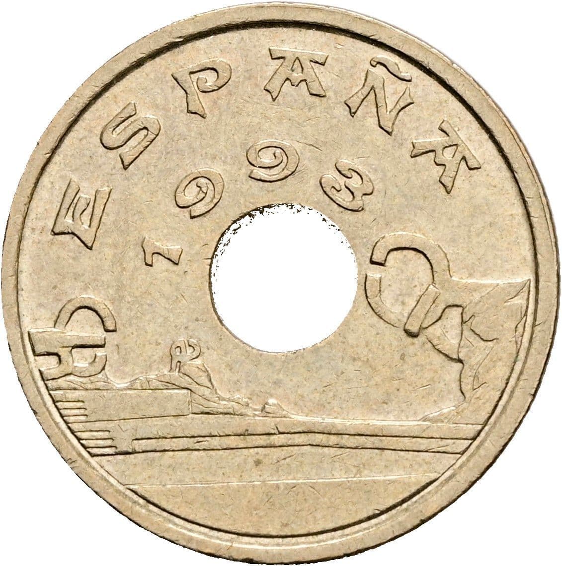 25 Pesetas 1993 – Rückseite