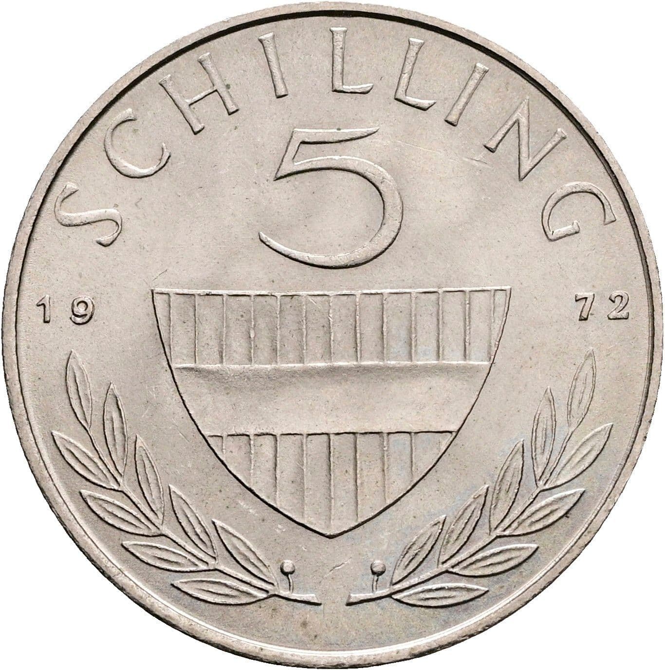5 Schilling 1972 – Vorderseite