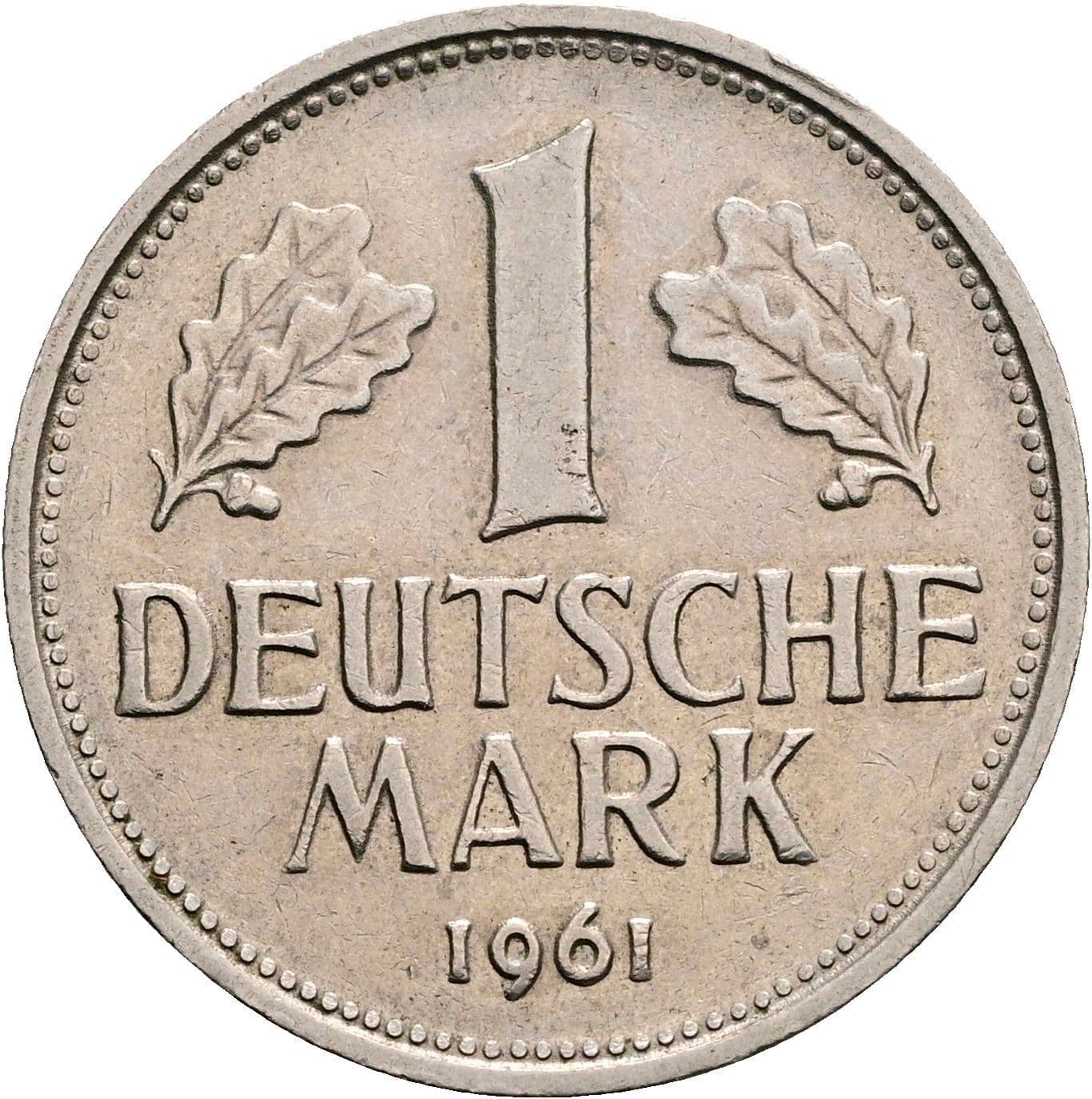 1 Deutsche Mark 1961 F – Vorderseite