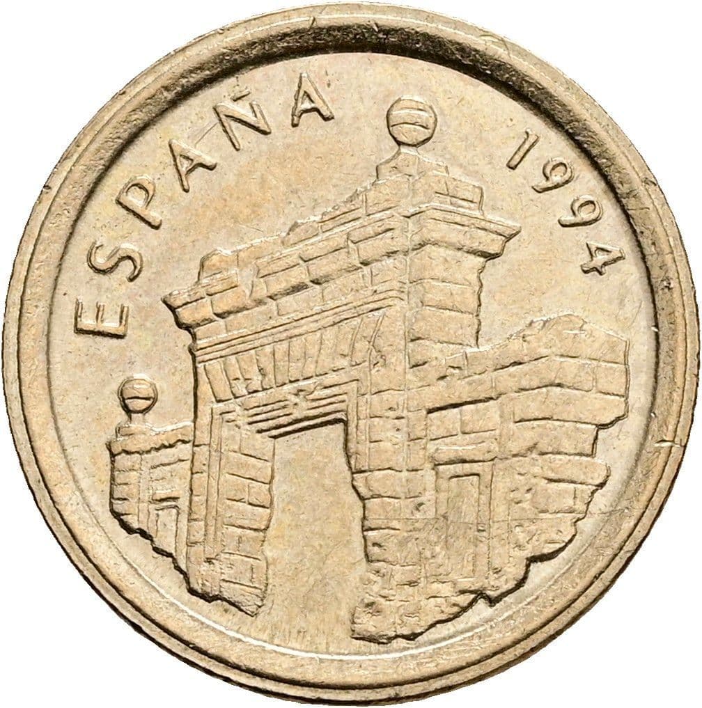 5 Pesetas 1994 – Rückseite