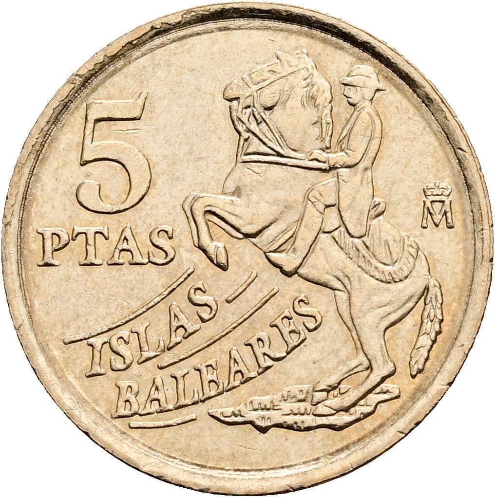 5 Pesetas 1997 – Vorderseite