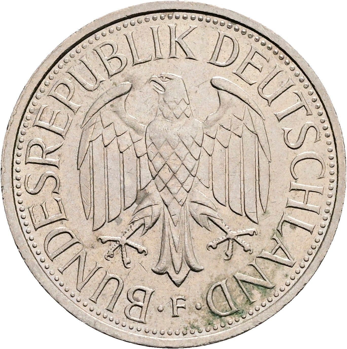 1 Deutsche Mark 1982 F – Rückseite