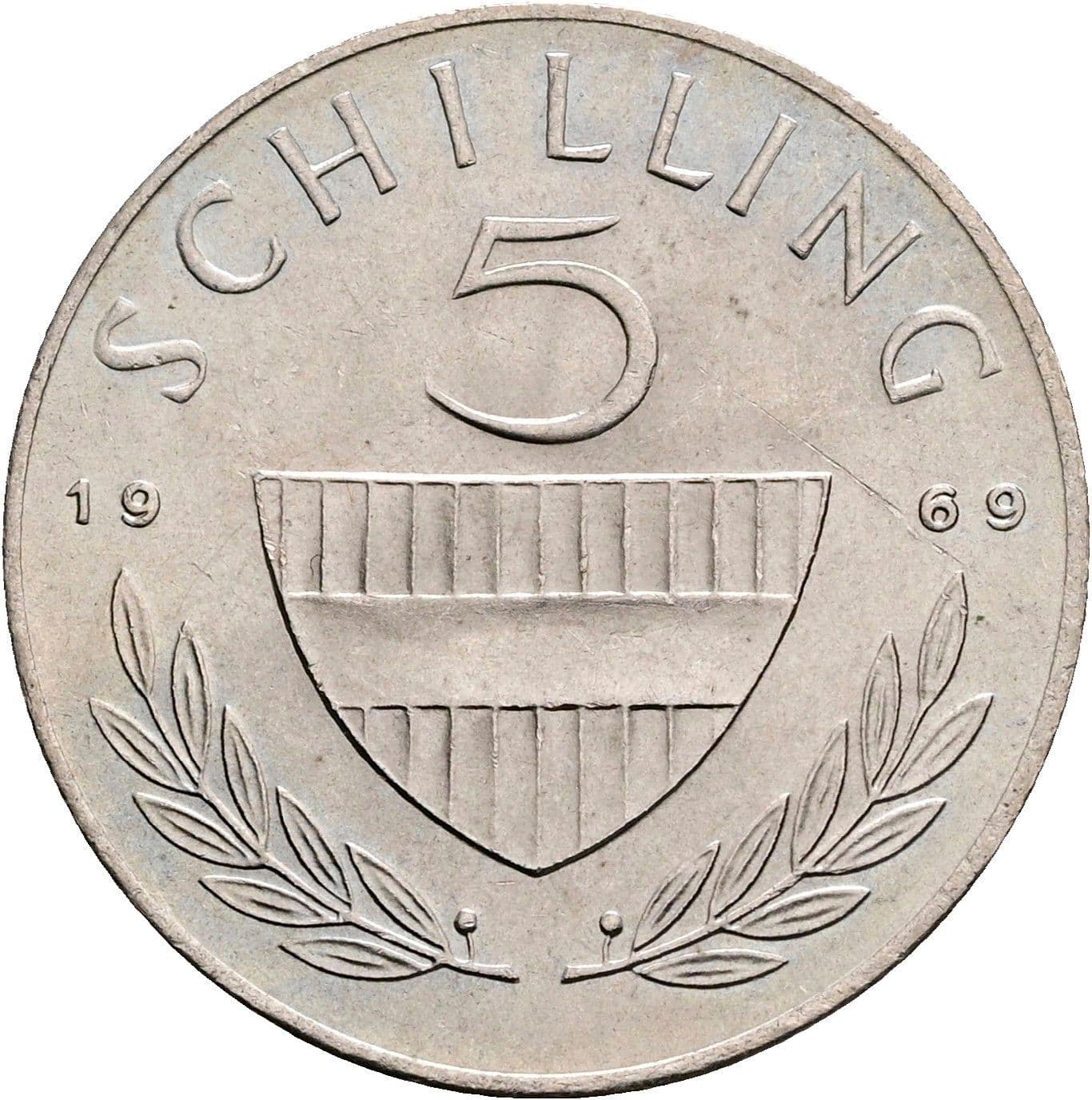 5 Schilling 1969 – Vorderseite
