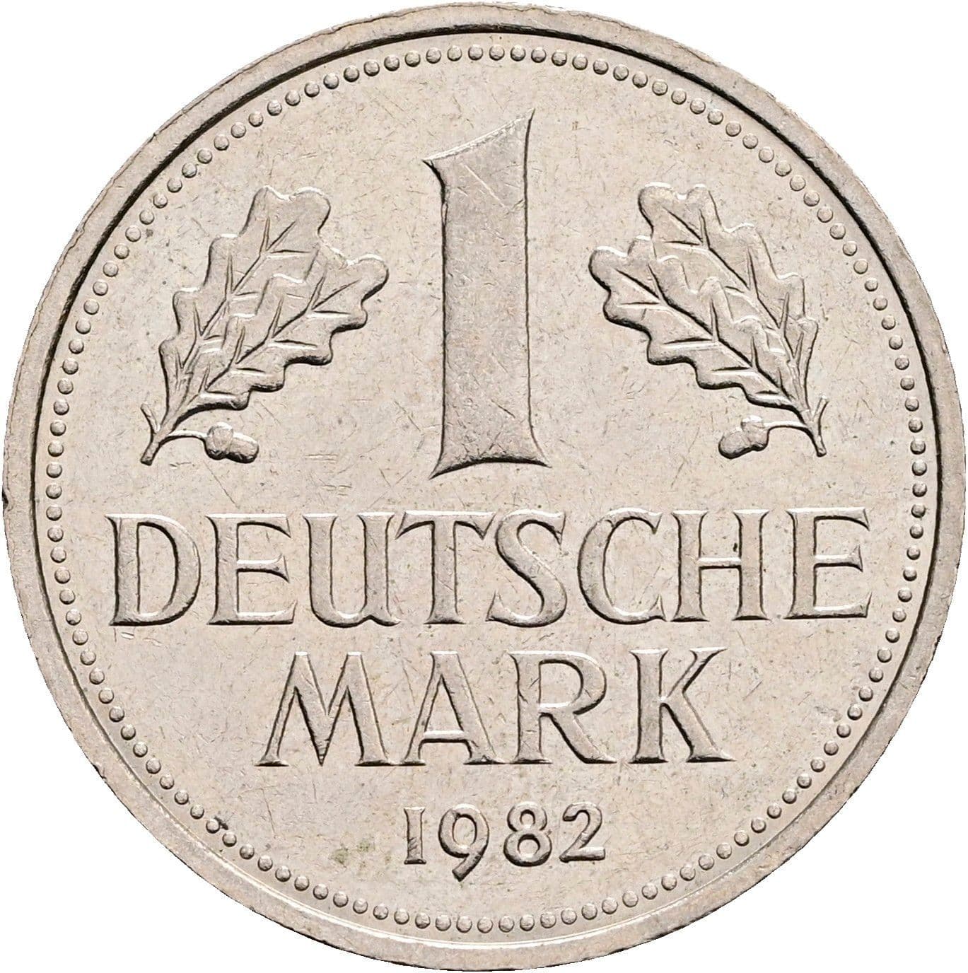 1 Deutsche Mark 1982 J – Vorderseite
