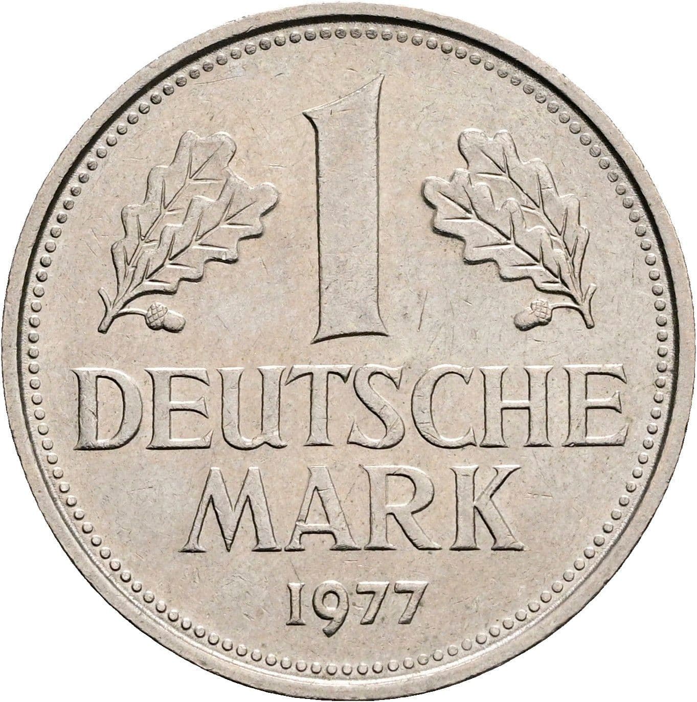 1 Deutsche Mark 1977 D – Vorderseite