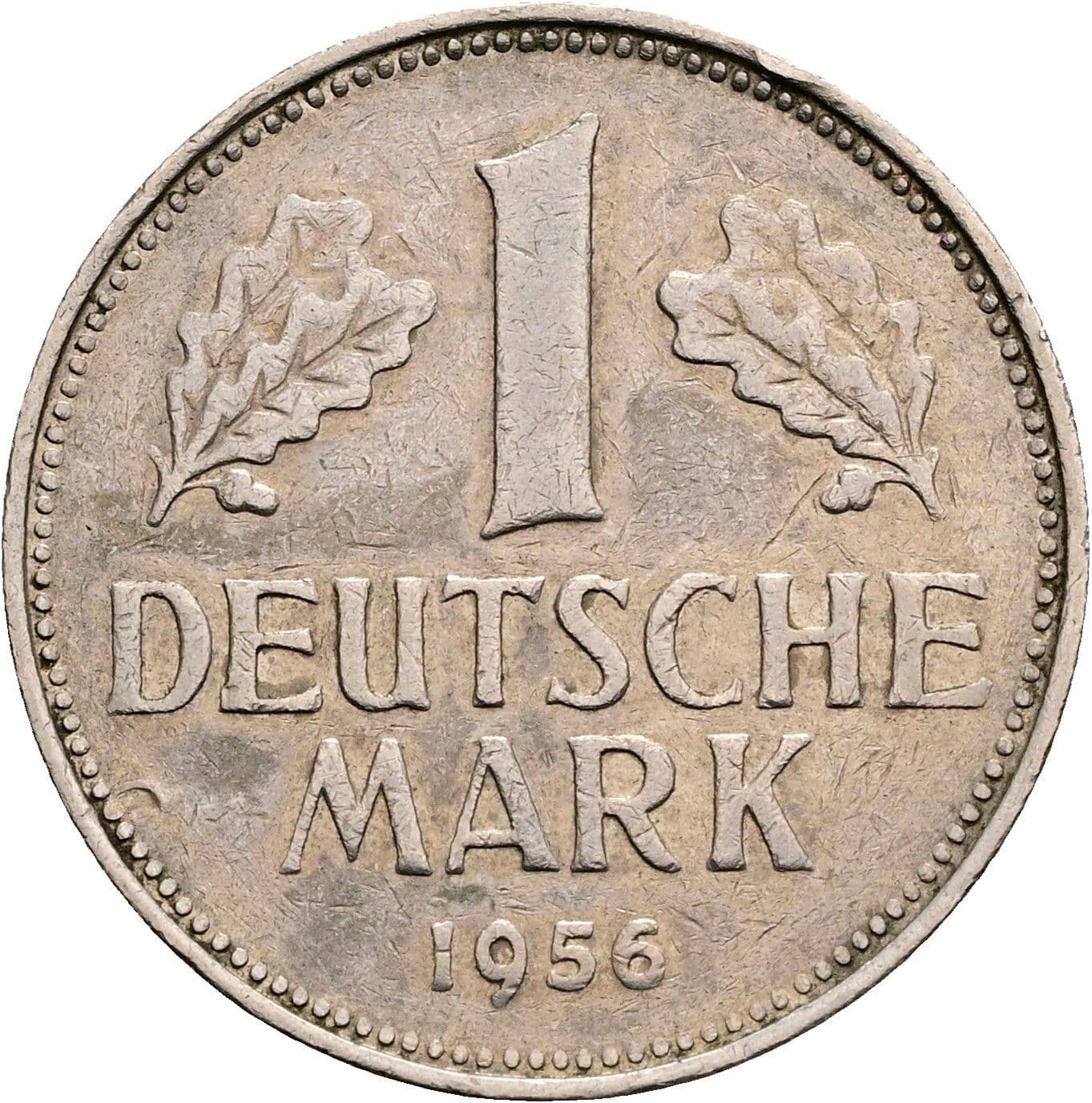 1 Deutsche Mark 1956 G – Vorderseite