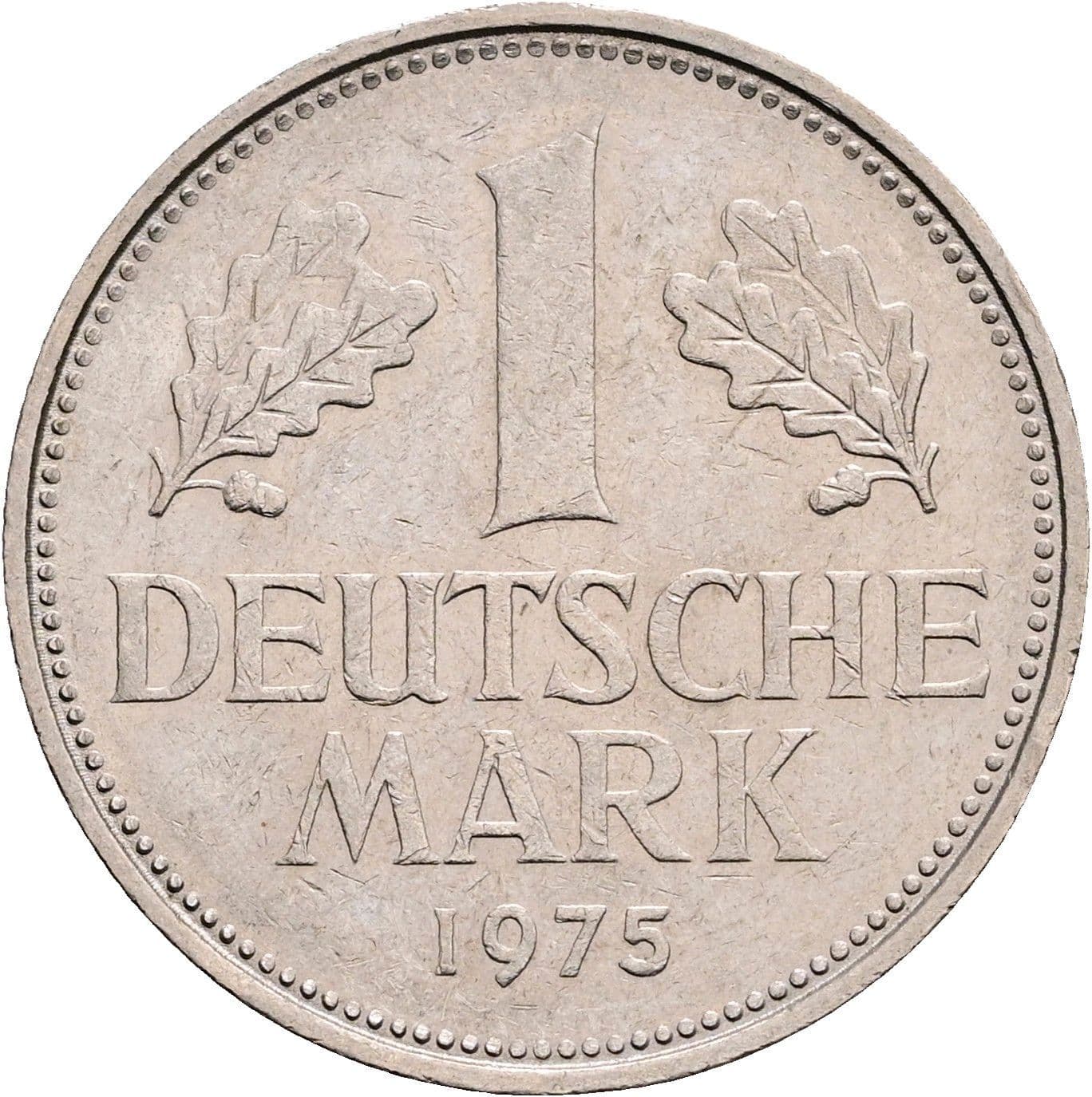 1 Deutsche Mark 1975 F – Vorderseite