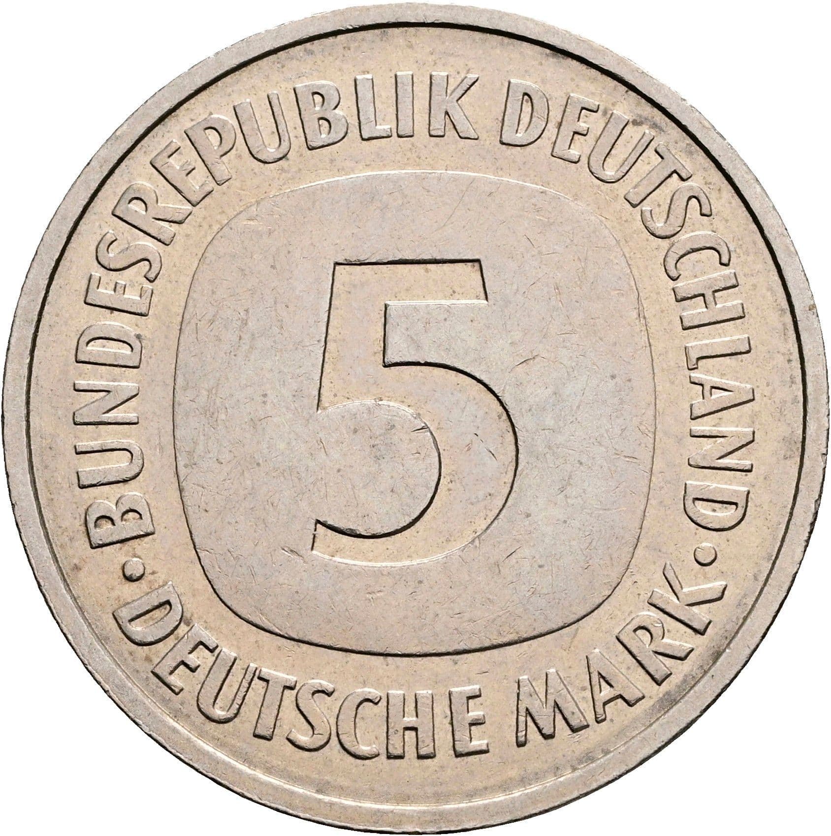 5 Deutsche Mark 1981 F – Vorderseite