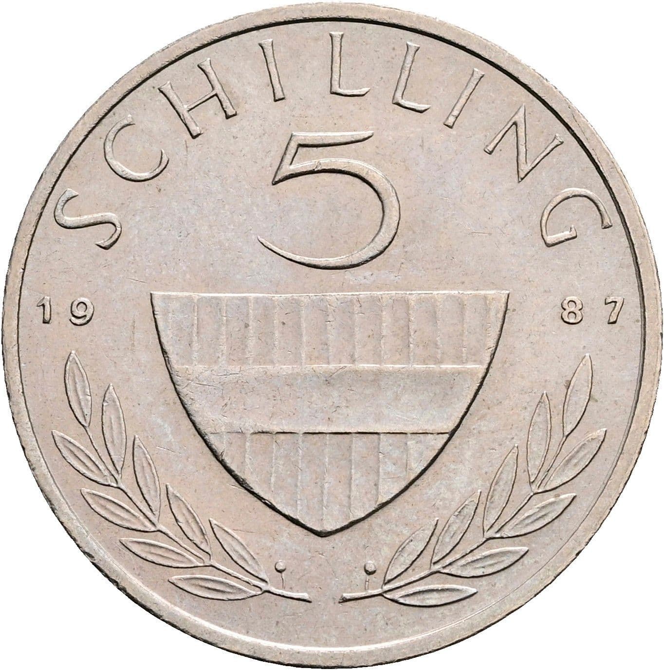 5 Schilling 1987 – Vorderseite